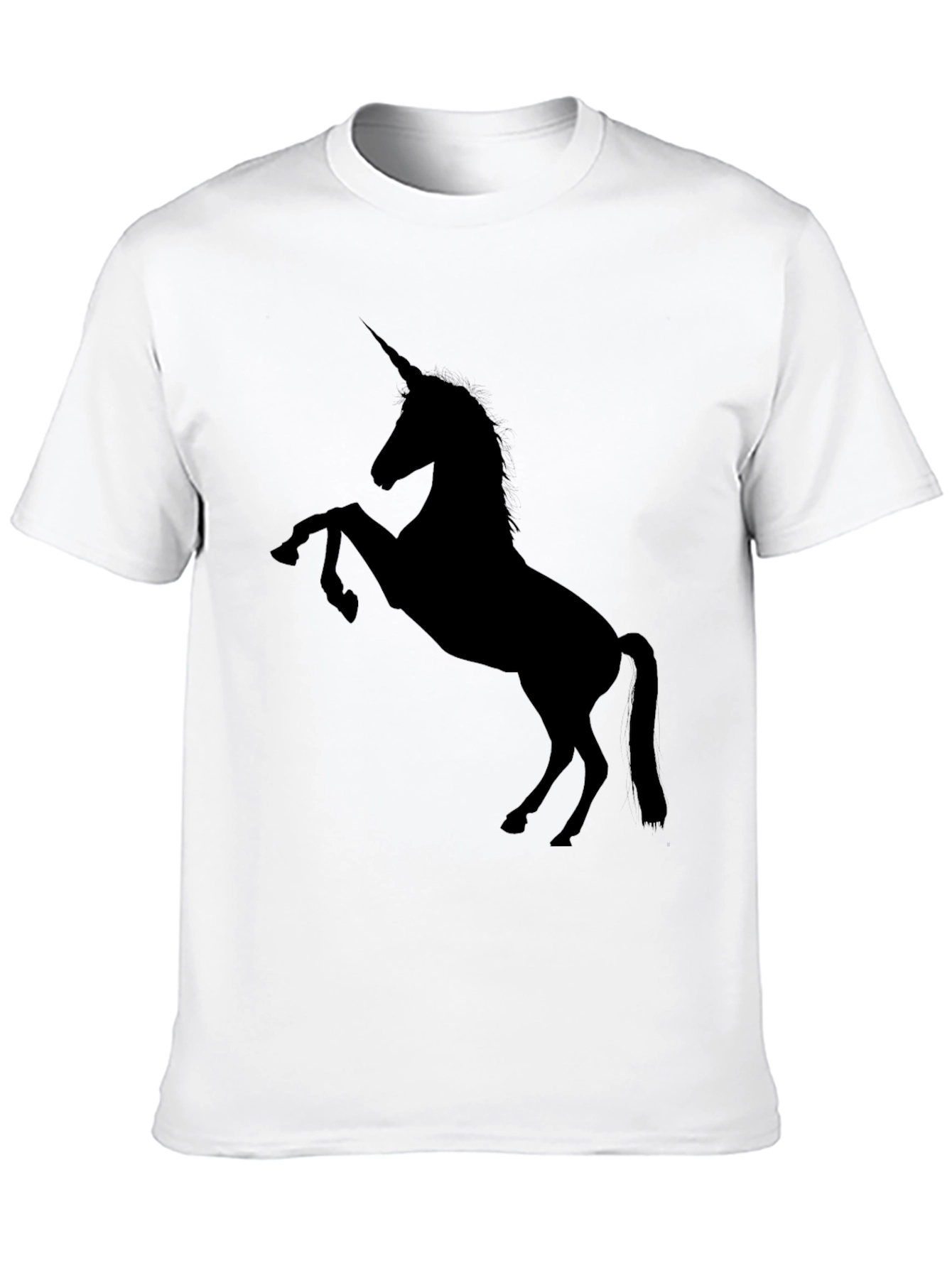 Black Unicorn Silhouette Tee - Black Graphic T-Shirt view 10