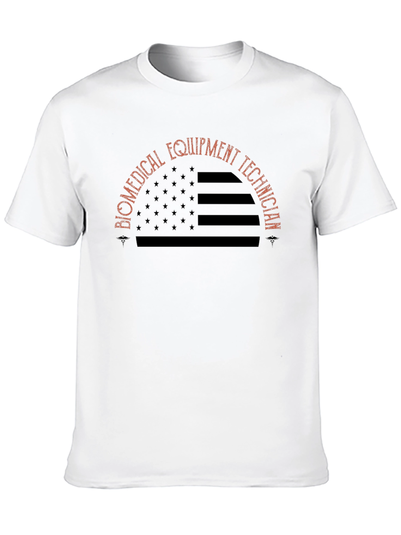 Black Biomedical Equipment Technician Flag T-Shirt view 10