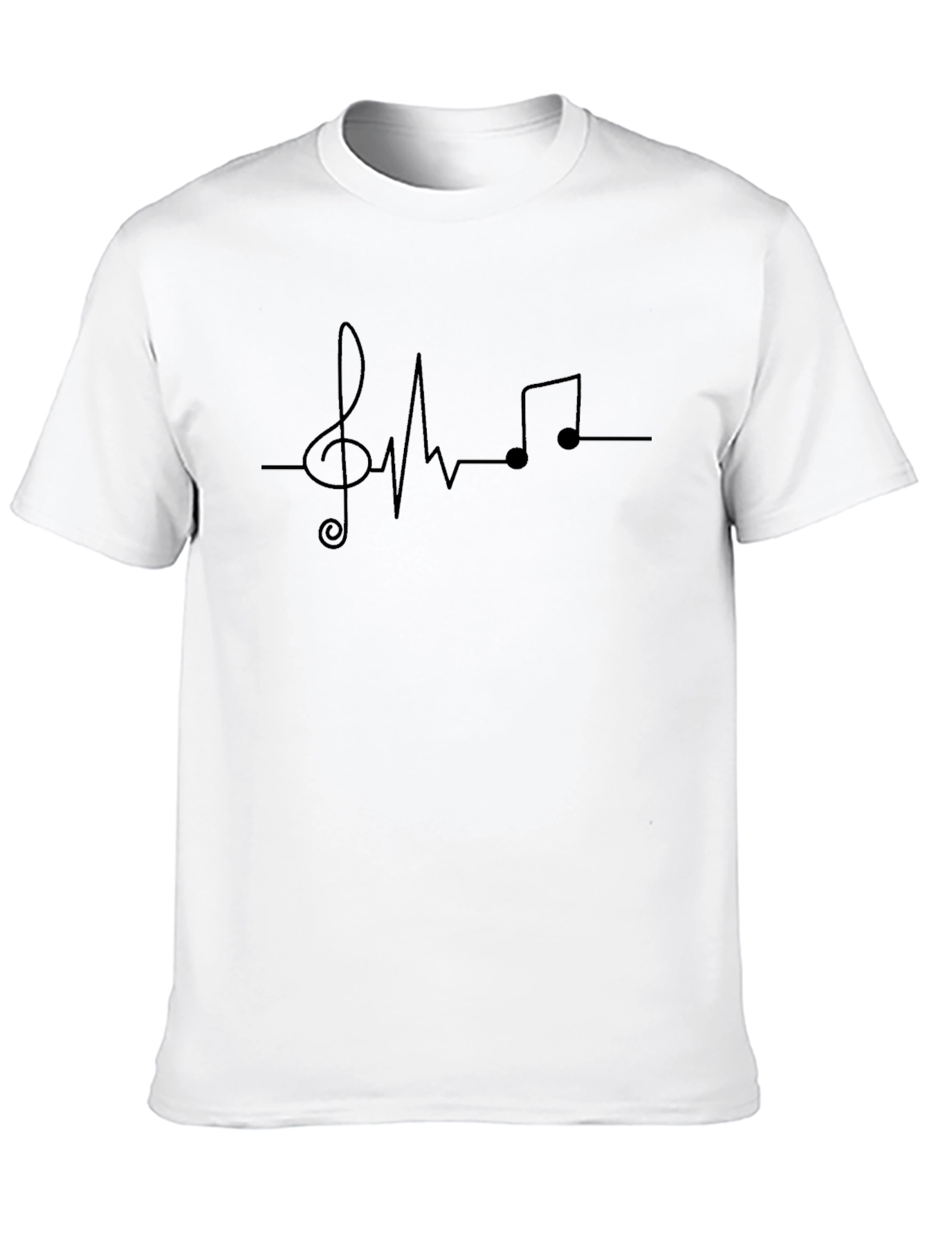 Black Music Heartbeat T-Shirt - Trendy Graphic Tee view 10