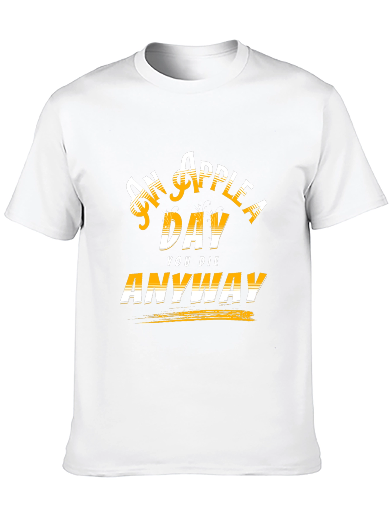 Black An Apple A Day Funny T-Shirt - Unisex view 10