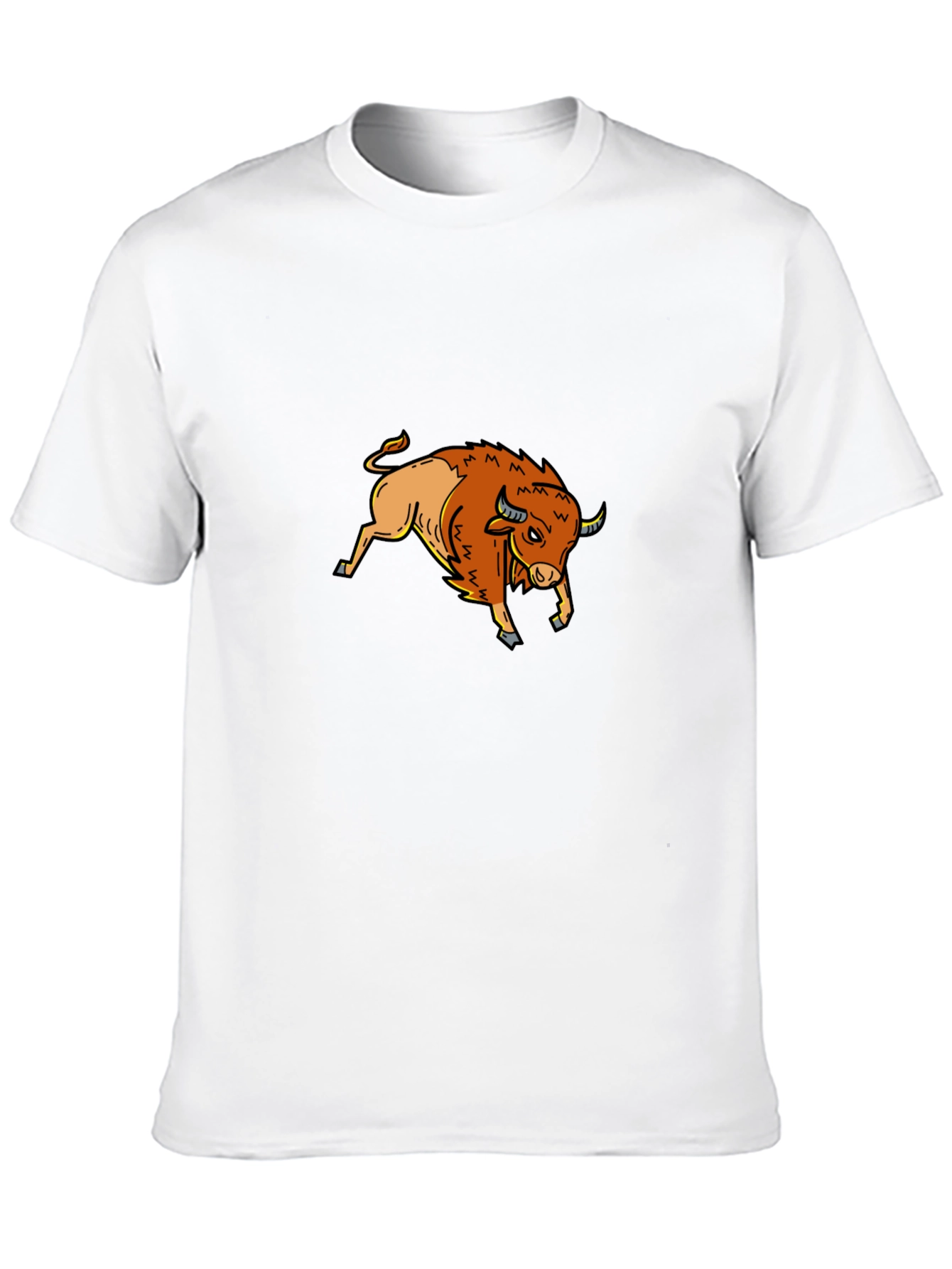 Black Cool Bull Graphic Tee - Black Cotton Shirt view 10