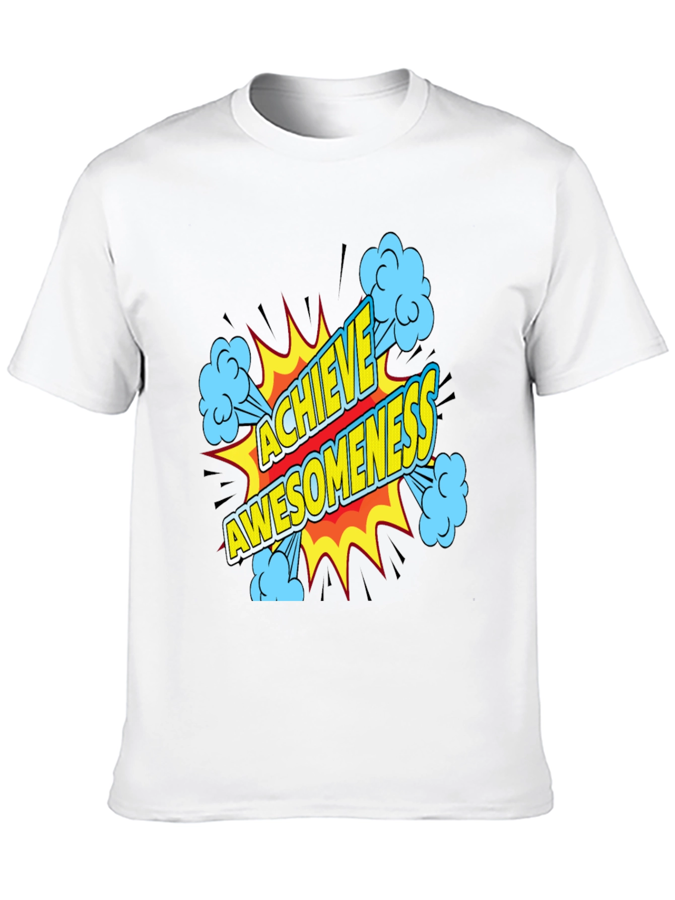 Black Achieve Awesomeness Graphic Black T-Shirt view 10