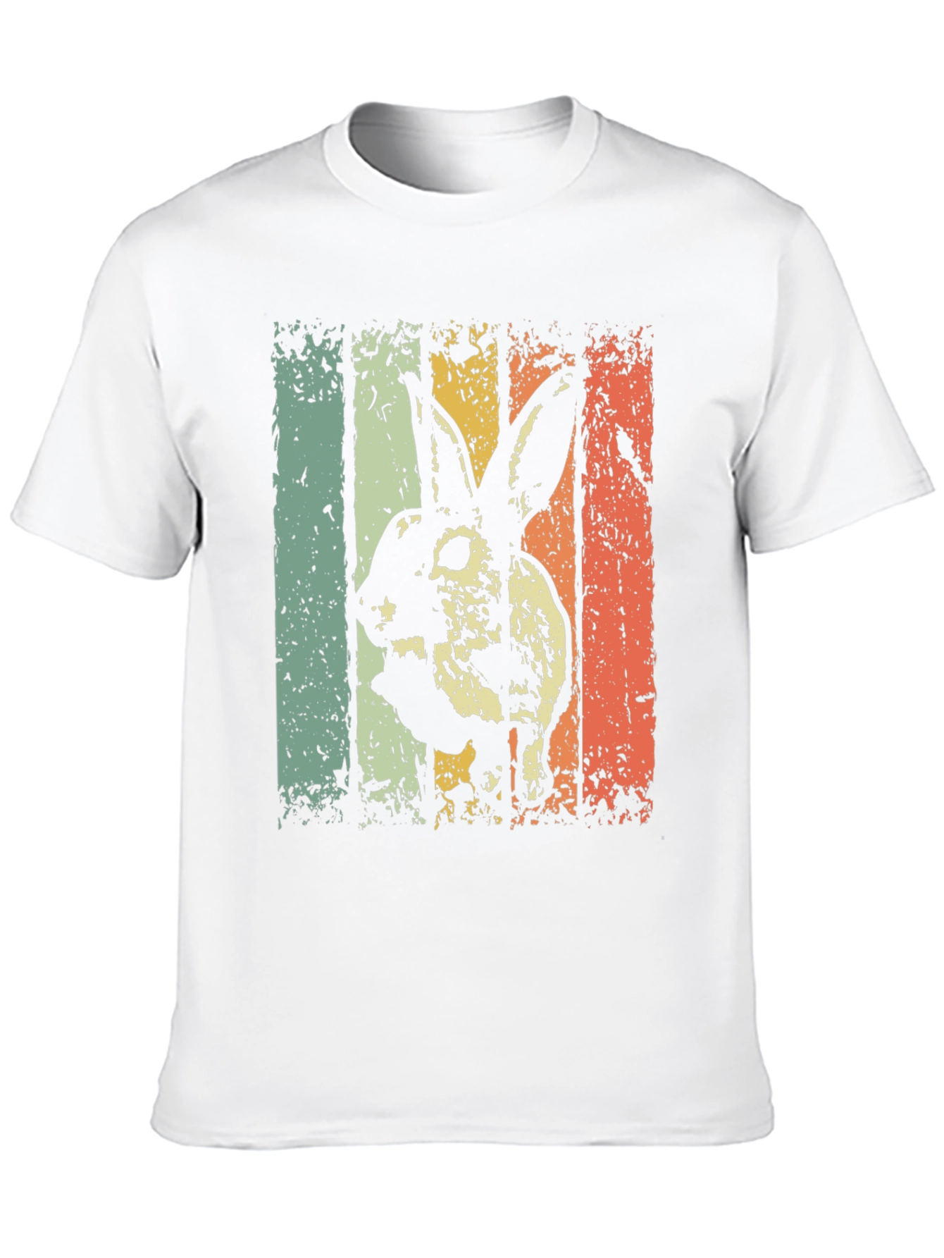 Black Vintage Style Rabbit Graphic T-Shirt view 10