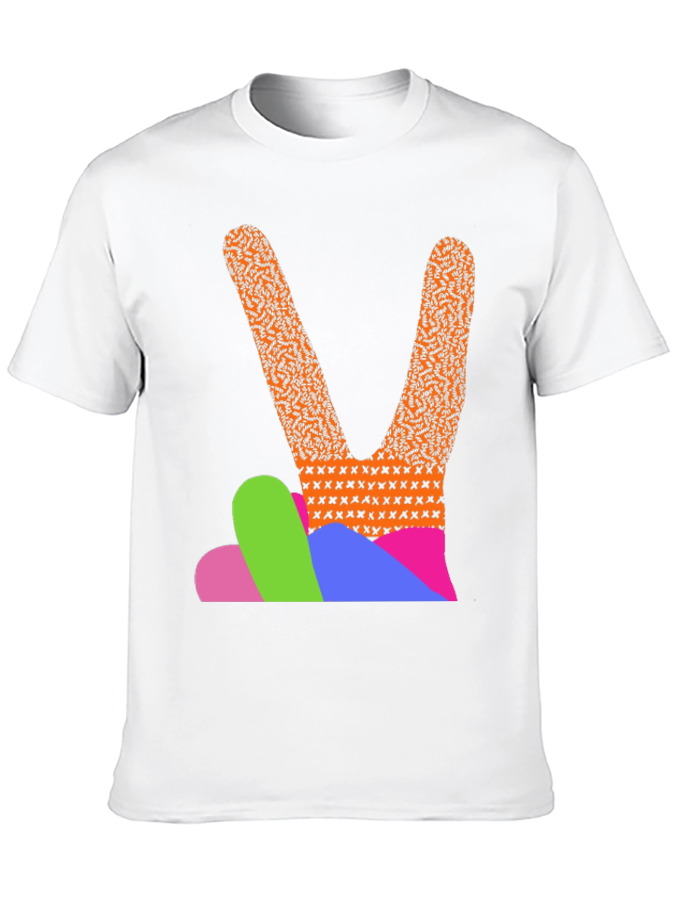 Black Peace Hand Graphic Tee - Retro Style view 10