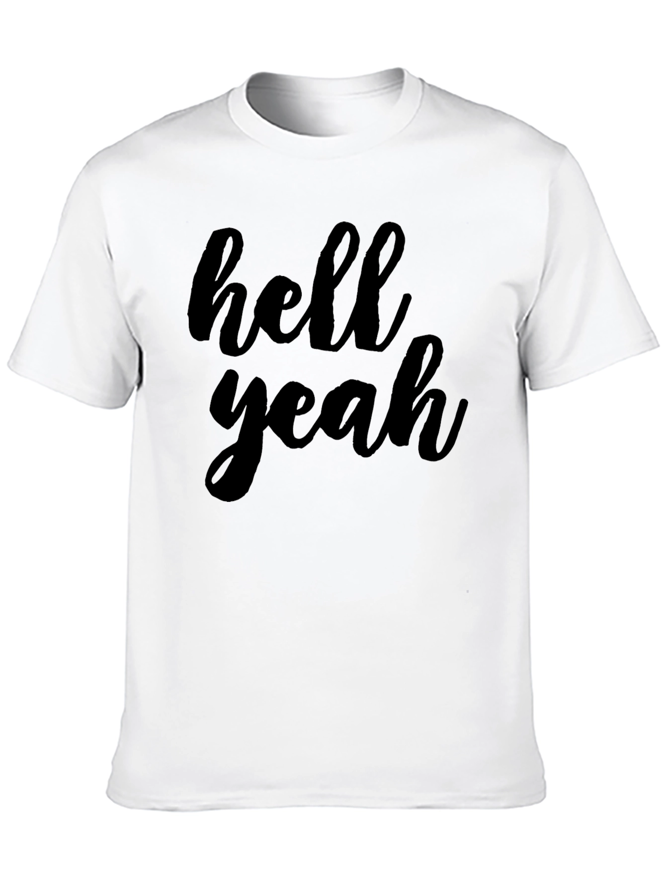Black Hell Yeah Graphic Tee - Mens Crew Neck T-Shirt view 10