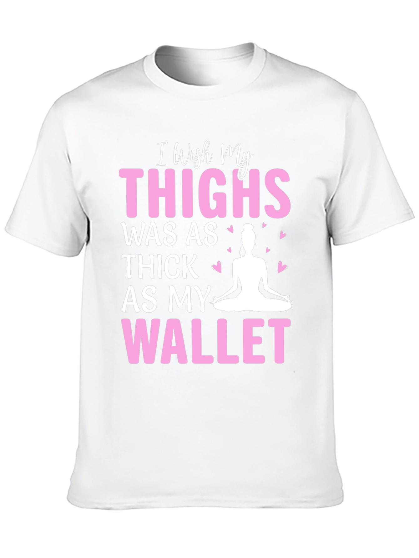 Black Funny Yoga Thighs Wallet Black T-Shirt view 10