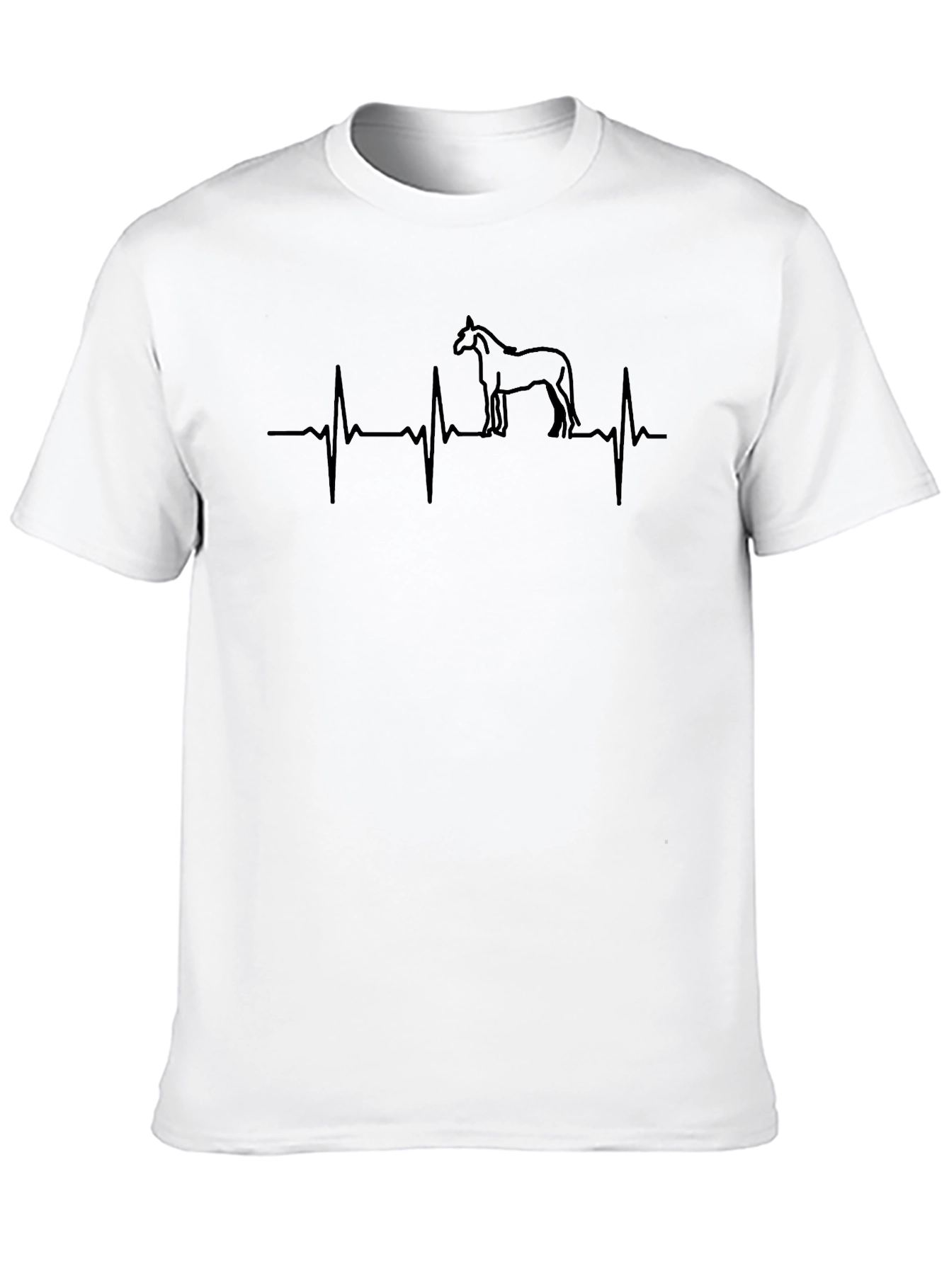 Horse Heartbeat T-Shirt - Equestrian Lover Tee - 10