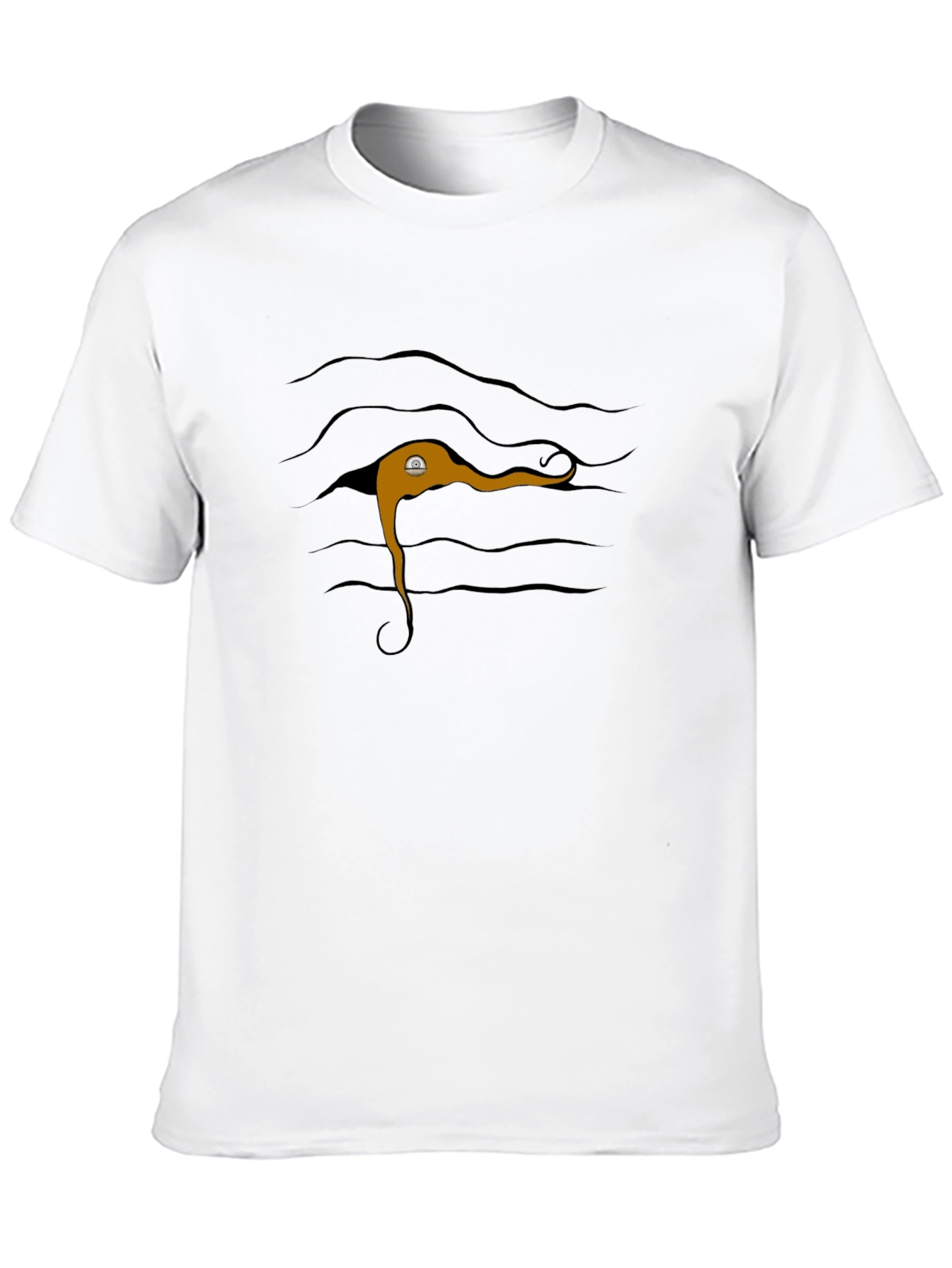 Black Abstract Eye Graphic Black Tee view 10