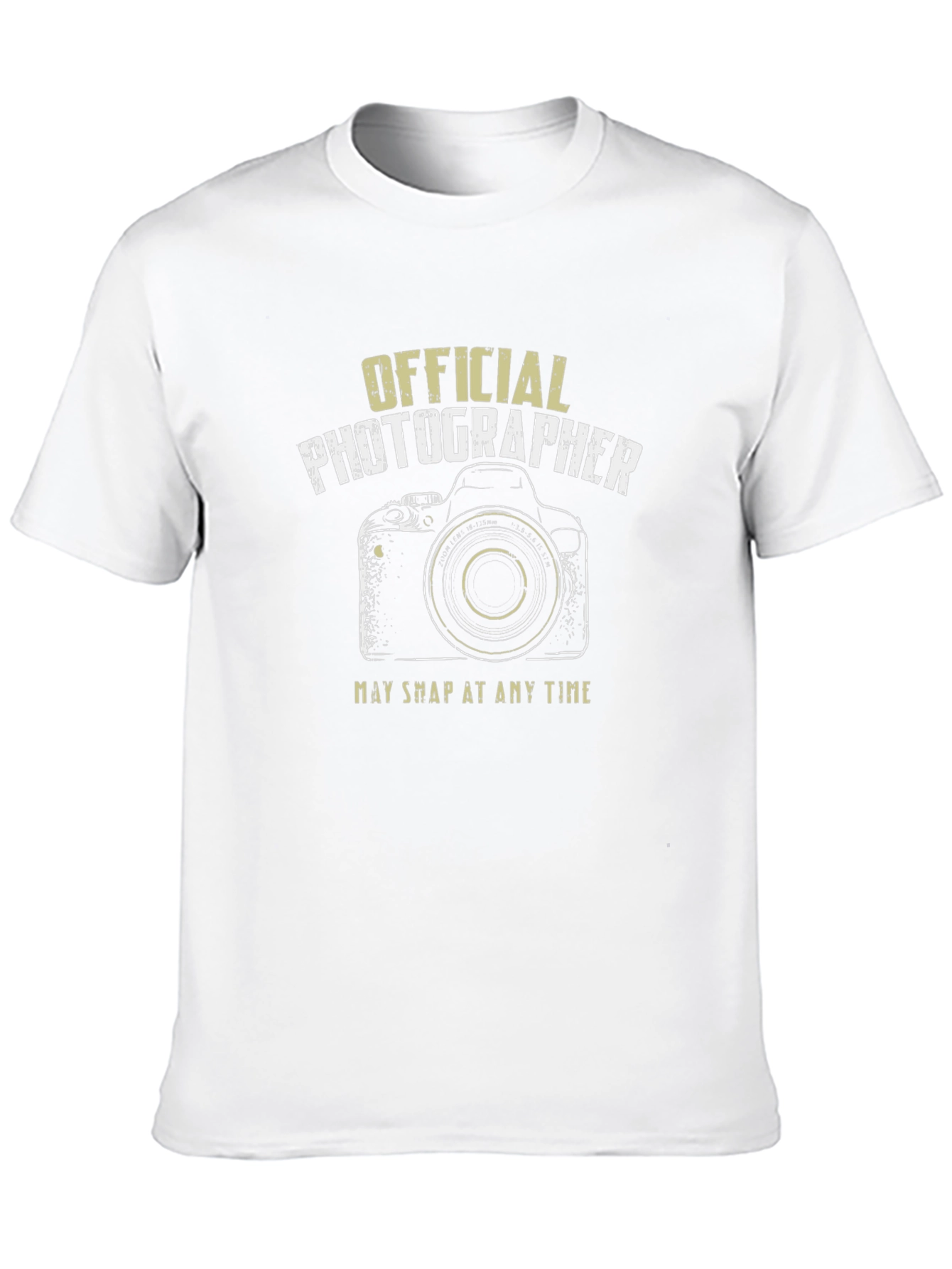 Black Official Photographer Black T-Shirt - Camera Design view 10