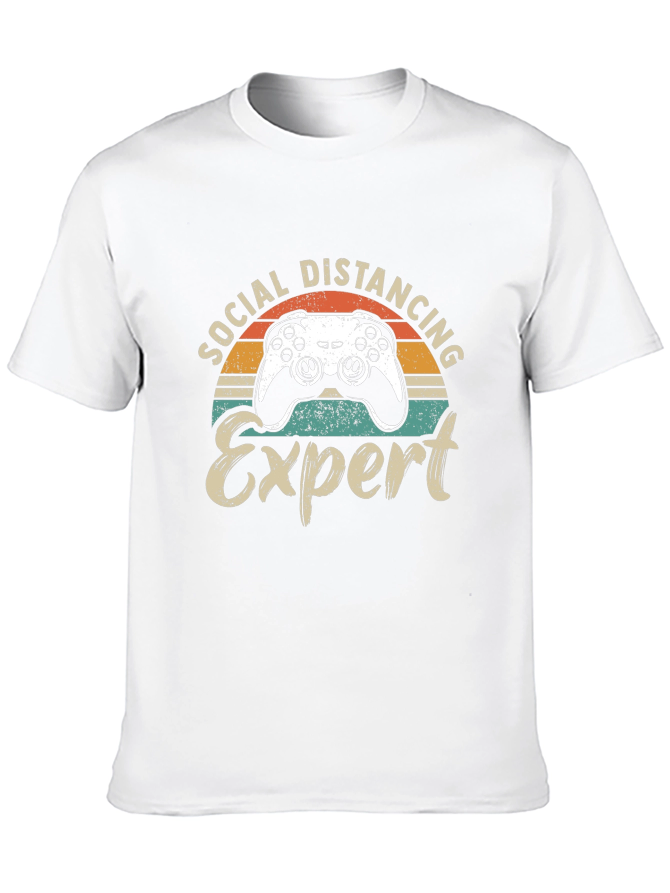 Black Social Distancing Expert Gamer T-Shirt view 10