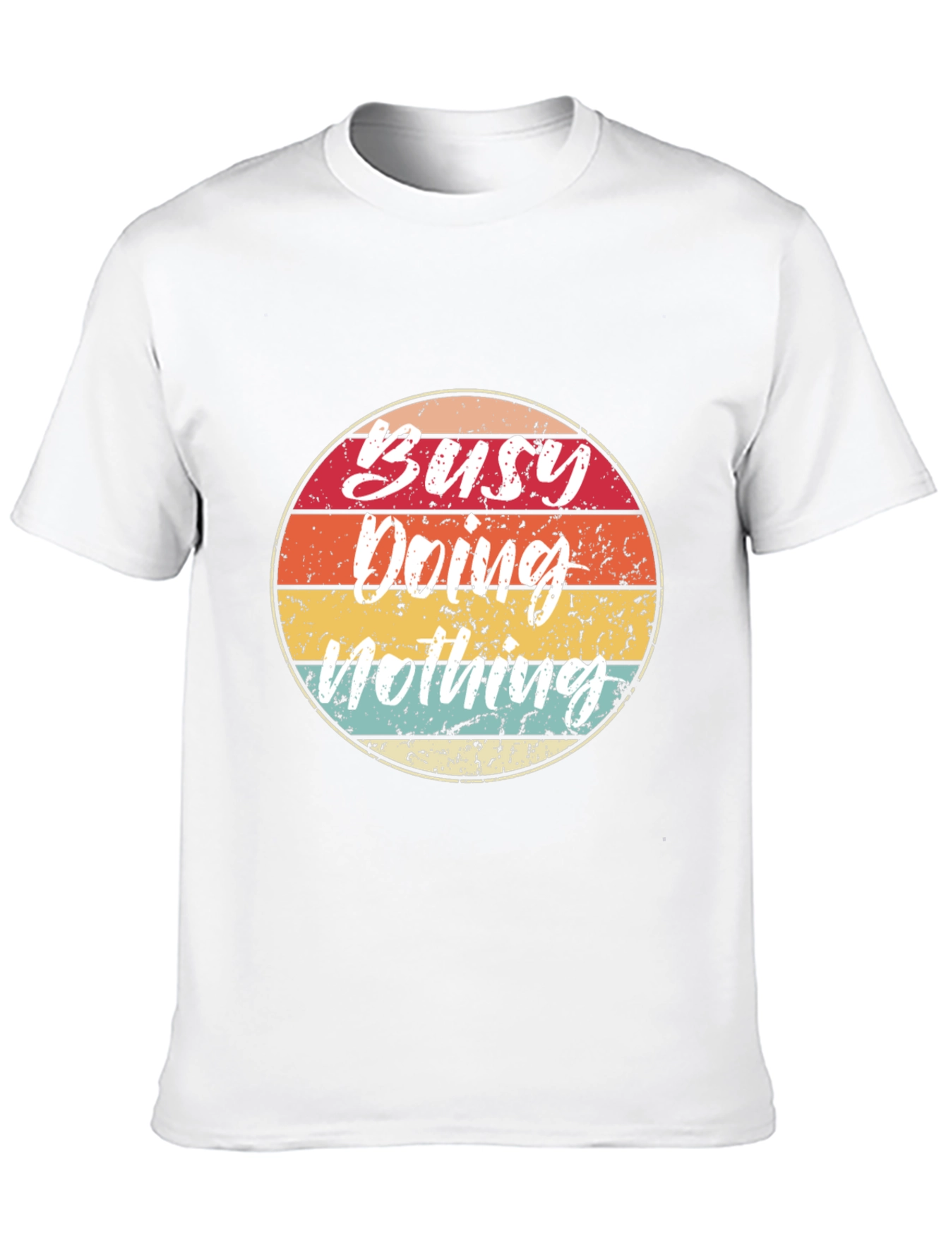 Black Busy Doing Nothing Retro Graphic Tee view 10