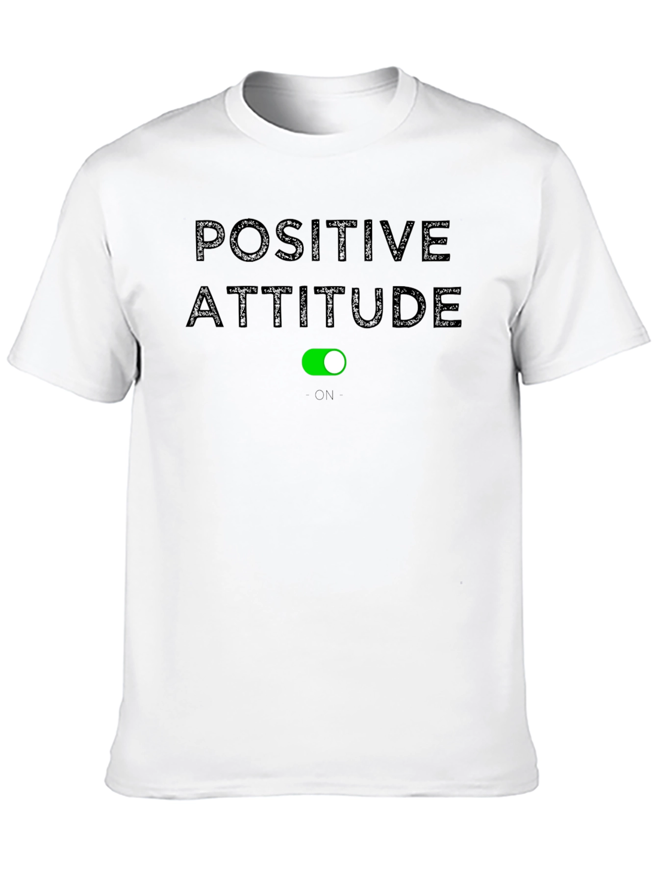 Black Positive Attitude On Graphic T-Shirt view 10