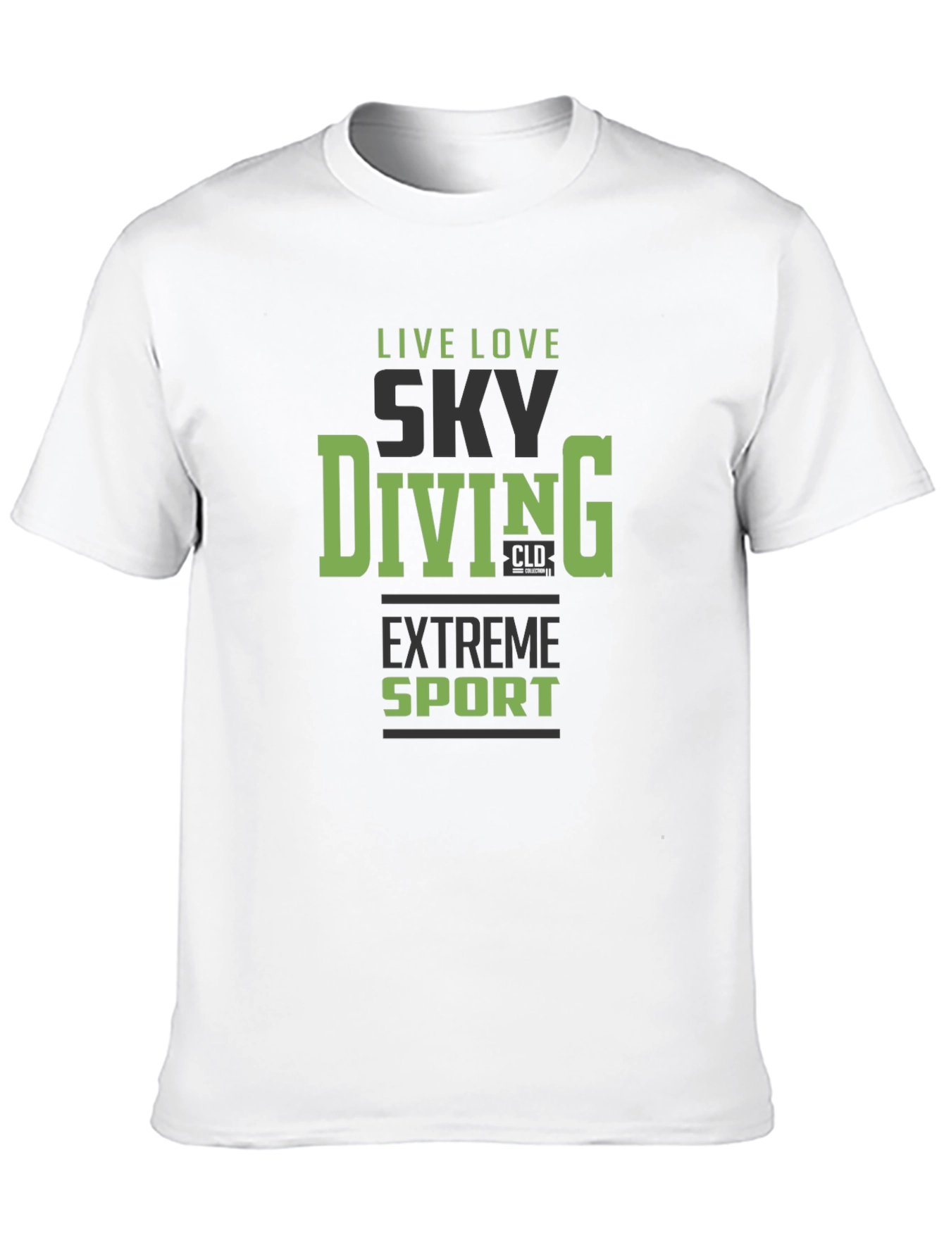 Black Sky Diving Extreme Sport Graphic Tee - Black view 10