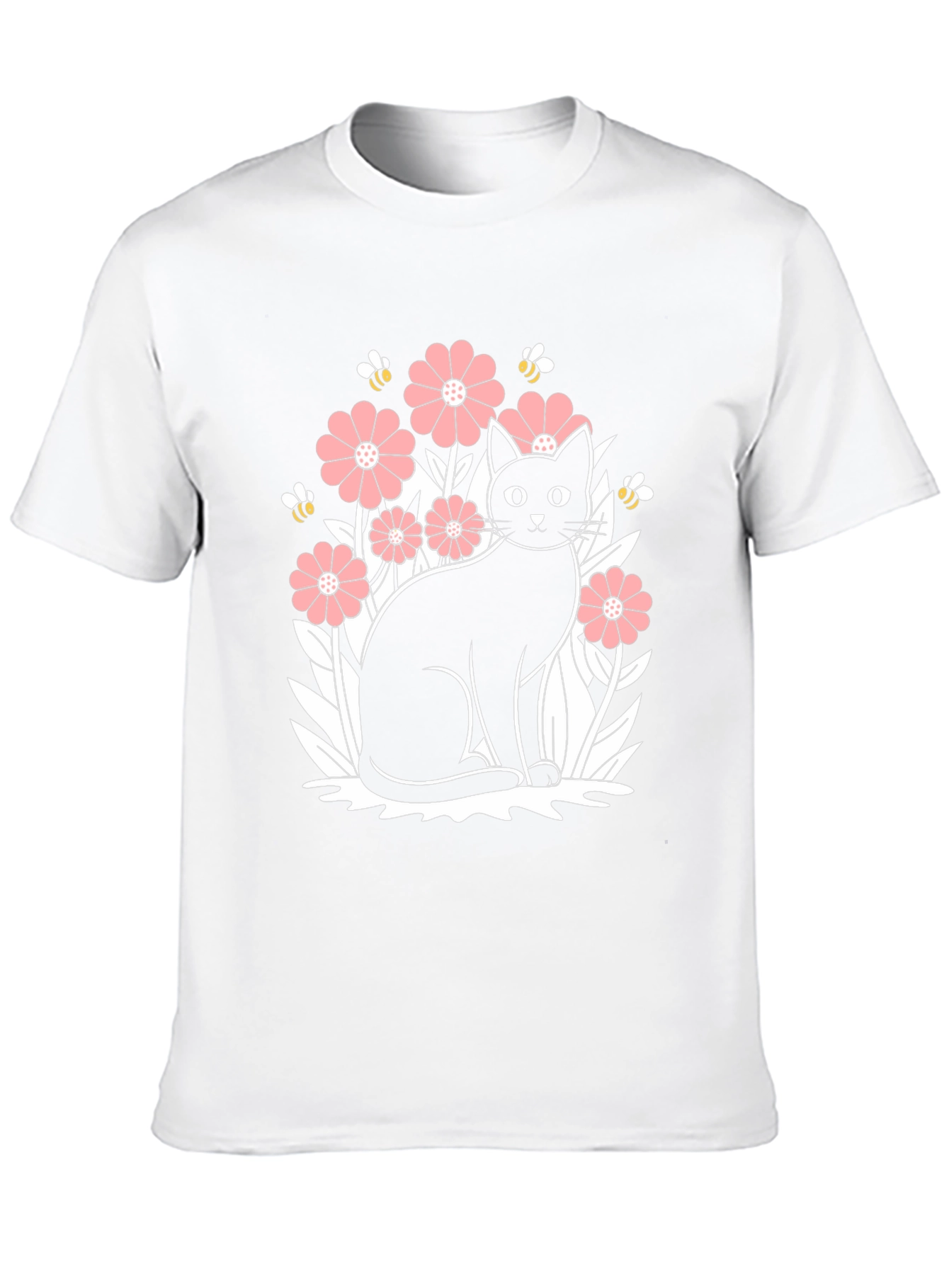 Black Black Cat Floral Graphic T-Shirt view 10