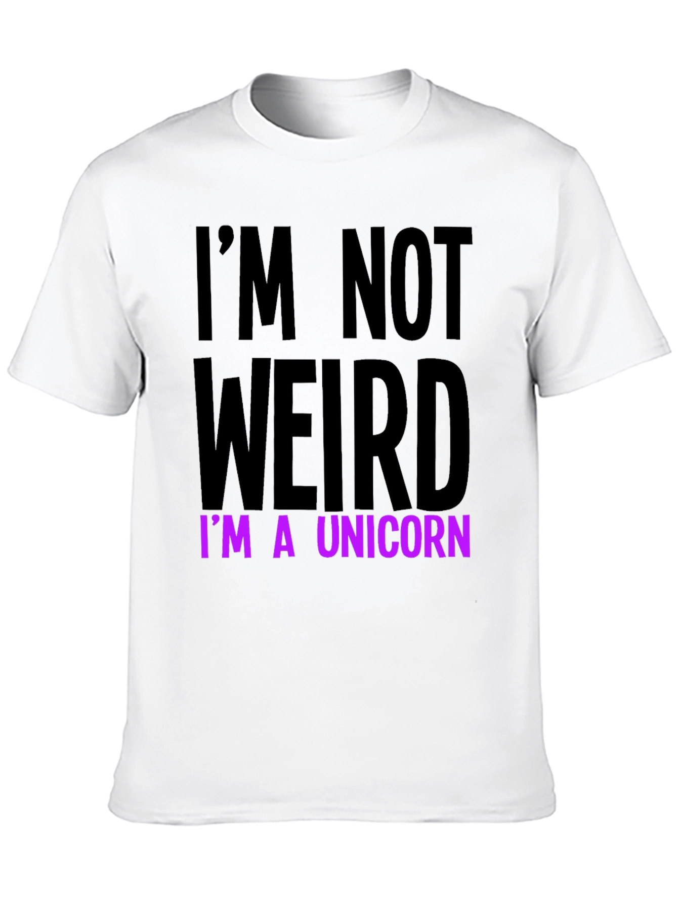 Black I'm Not Weird I'm A Unicorn Funny T-Shirt view 10