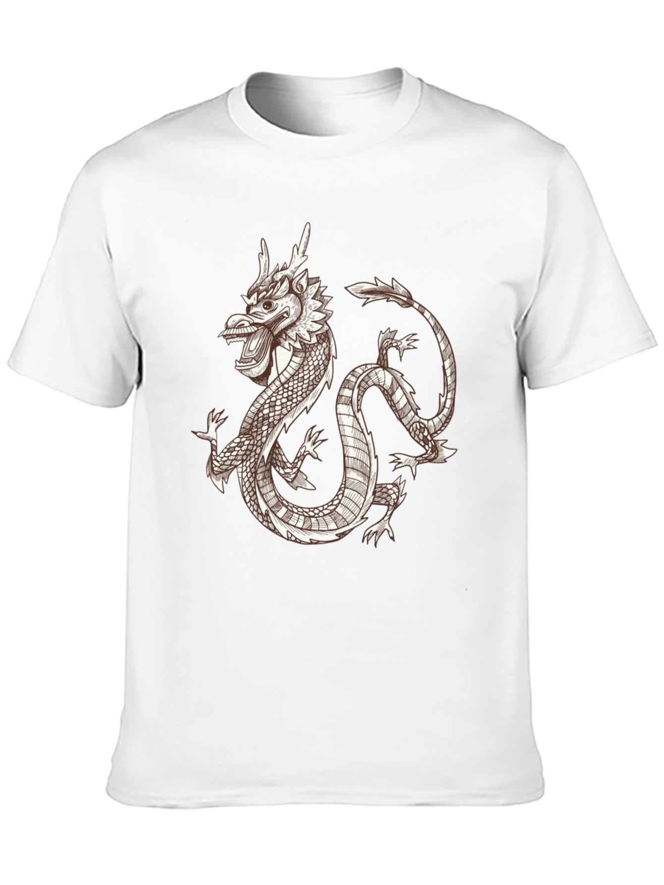 Black Dragon Graphic Tee - Black Crew Neck Short Sleeve Shirt view 10