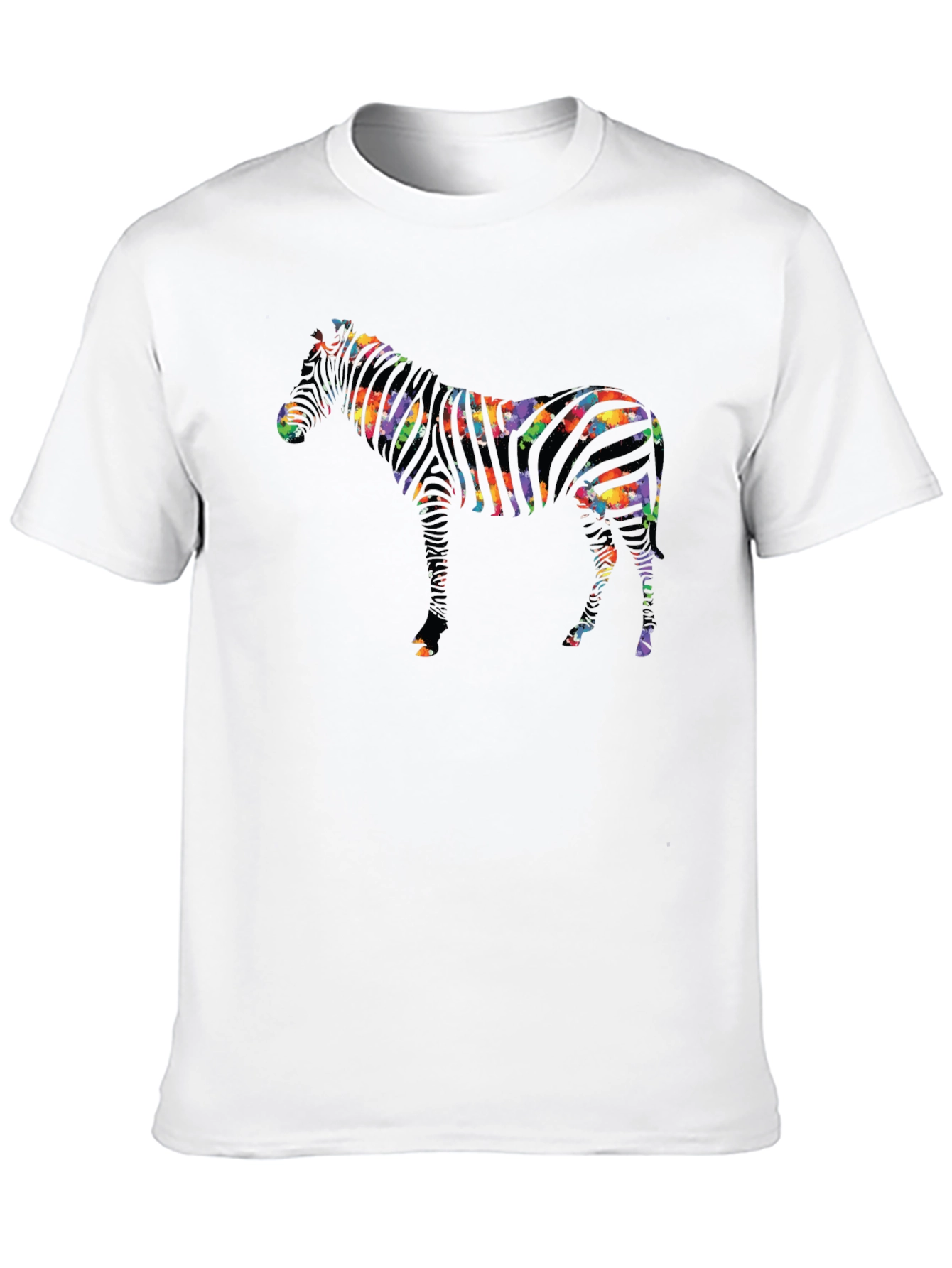 Black Stylish Zebra Graphic Black T-Shirt view 10