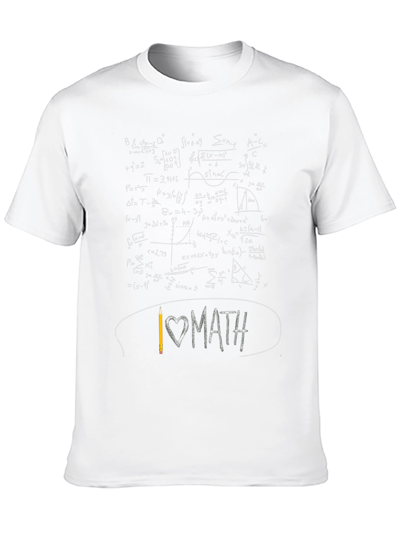 Black I Love Math Equations Graphic Tee - Unisex view 10