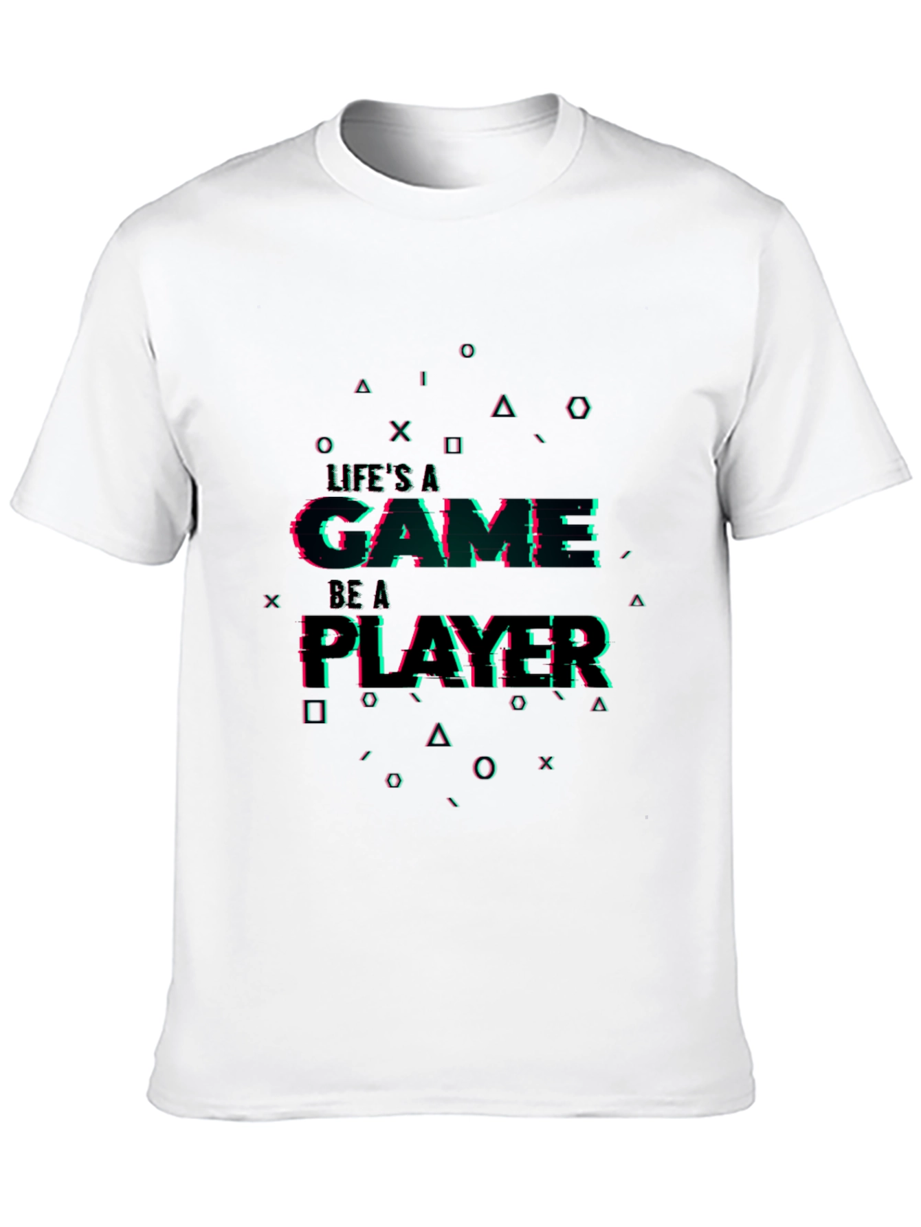 Black Life's a Game Player T-Shirt view 10