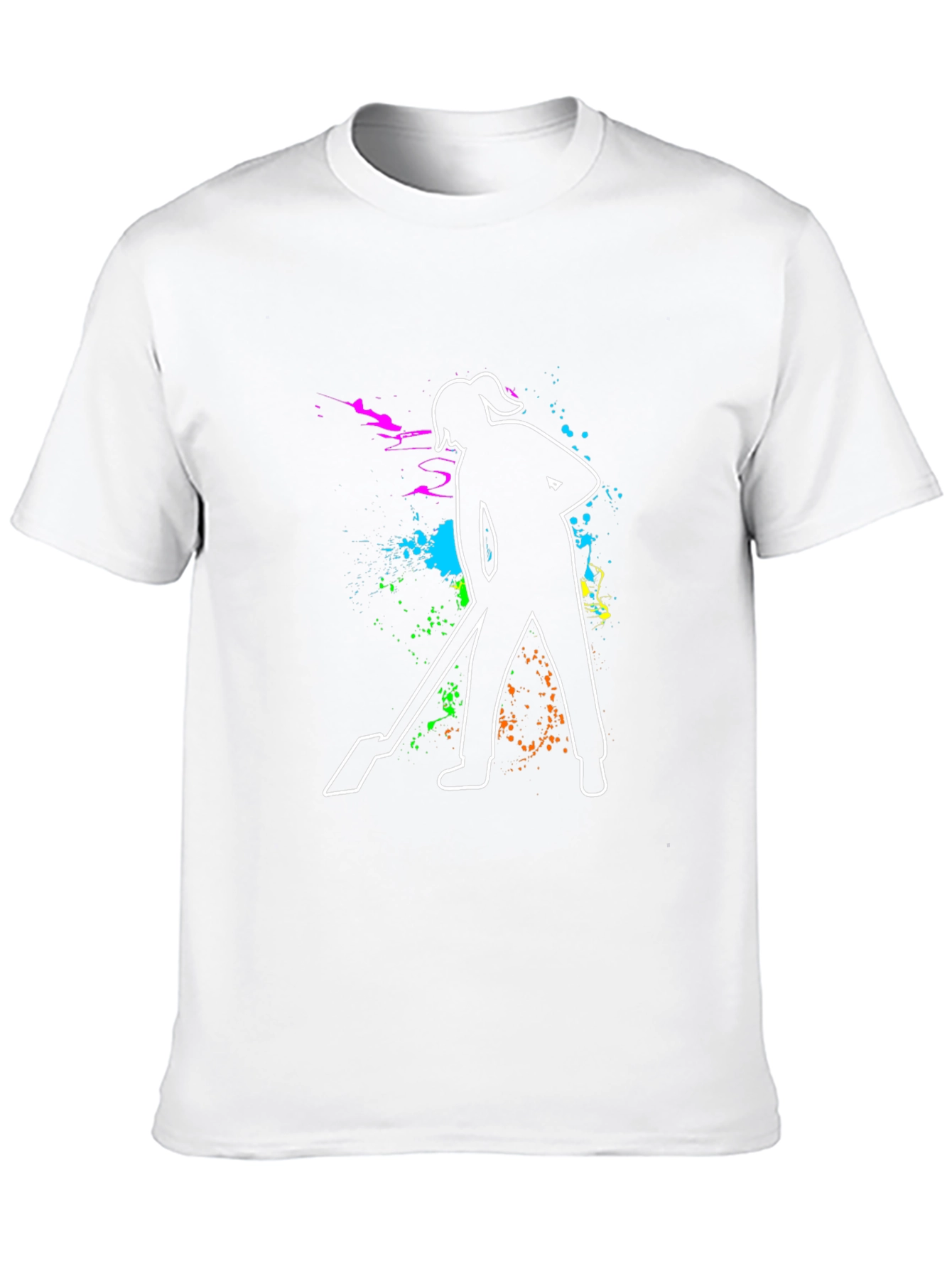 Black Janitor Woman T-Shirt - Colorful Design view 10