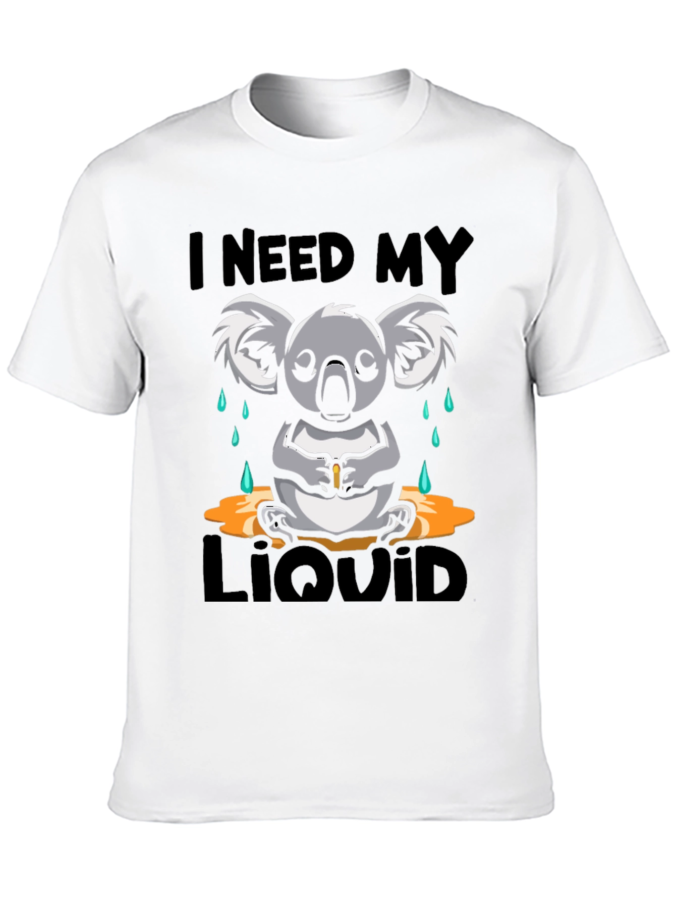 Black I Need My Liquid Koala Graphic Tee view 10
