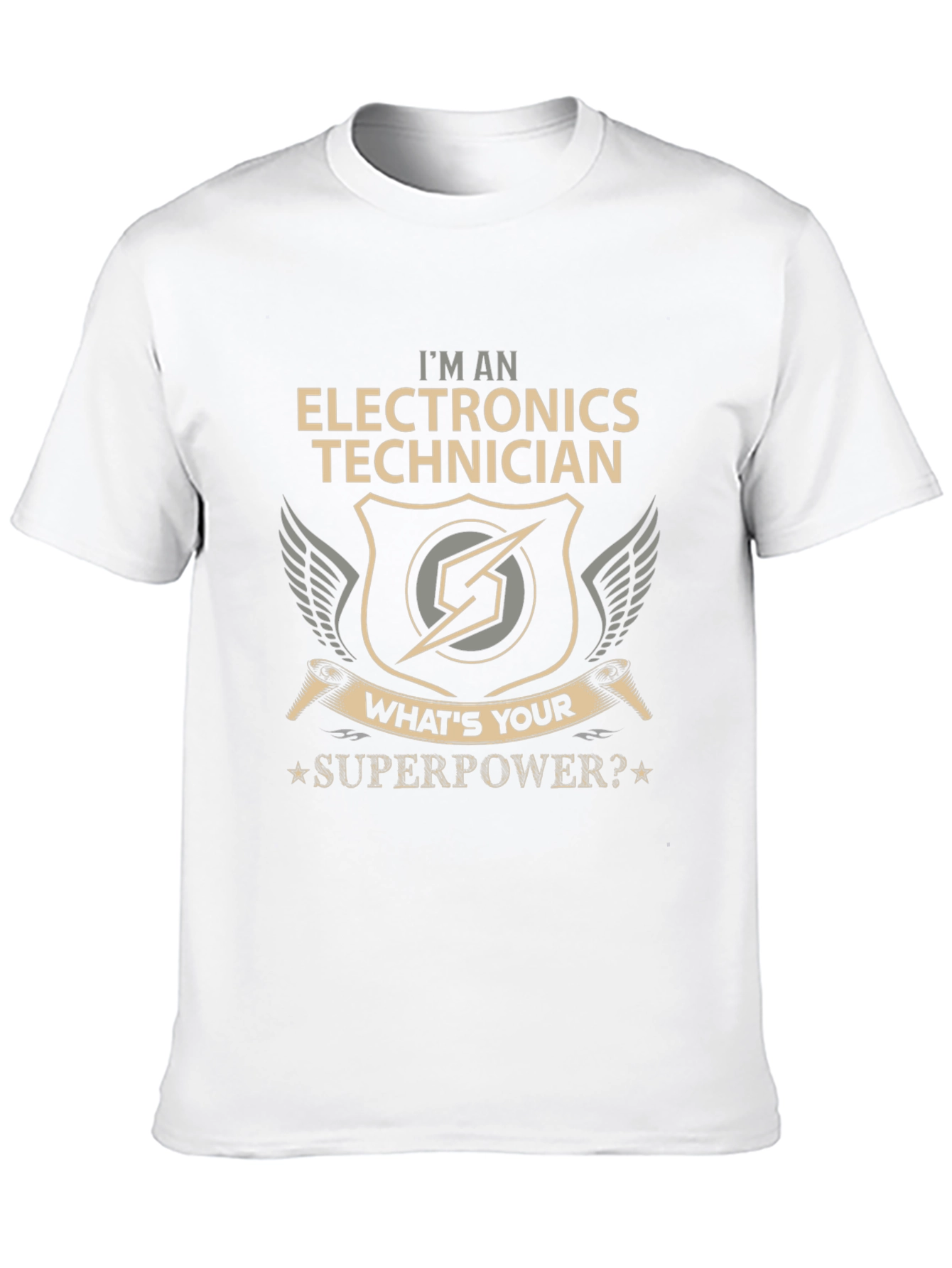 Black Electronics Technician Superpower T-Shirt view 10