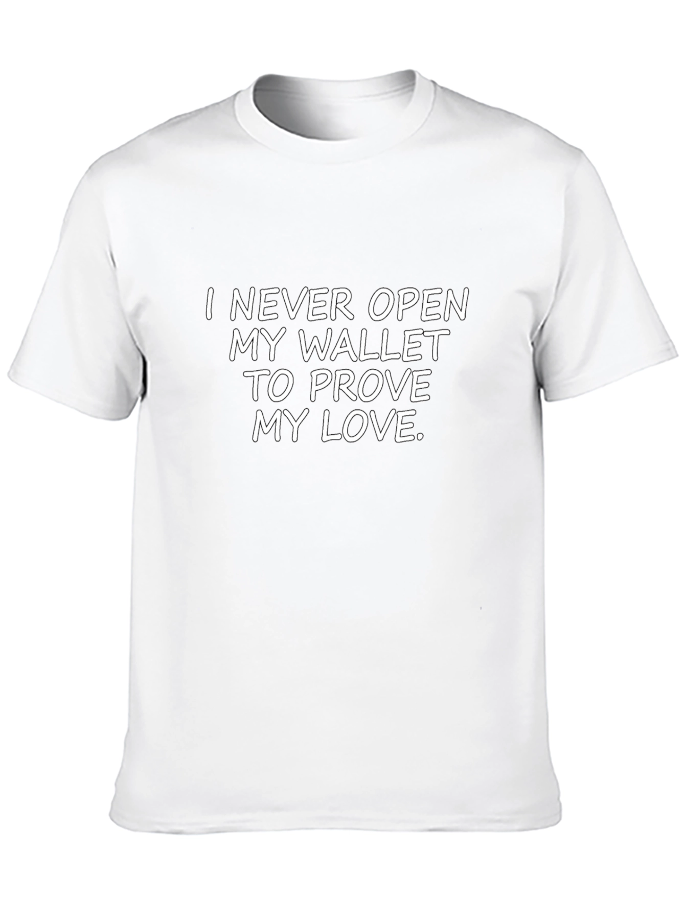 Black Funny 'I Never Open My Wallet' Graphic Tee view 10