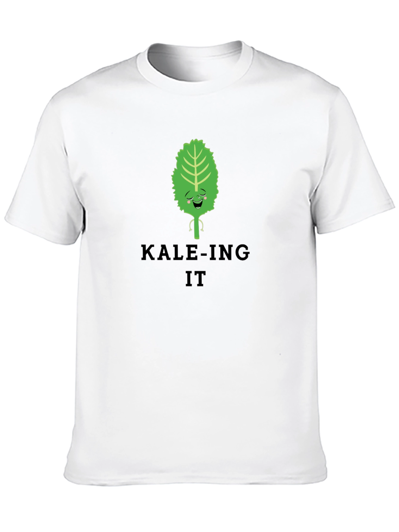 Black Kale-ing It T-Shirt - Funny Vegan Shirt view 10