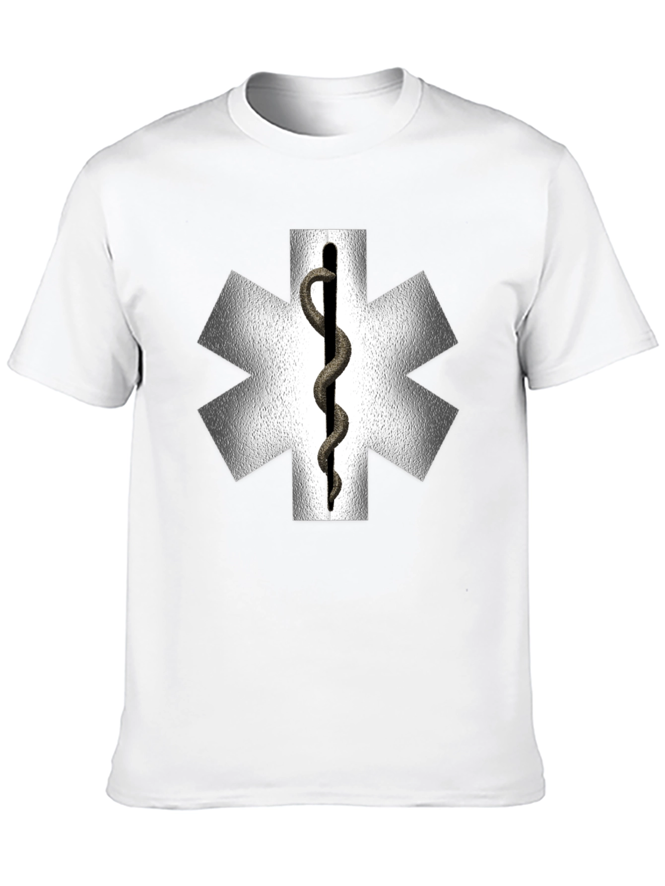 Black Star of Life Medical Symbol Black T-Shirt view 10