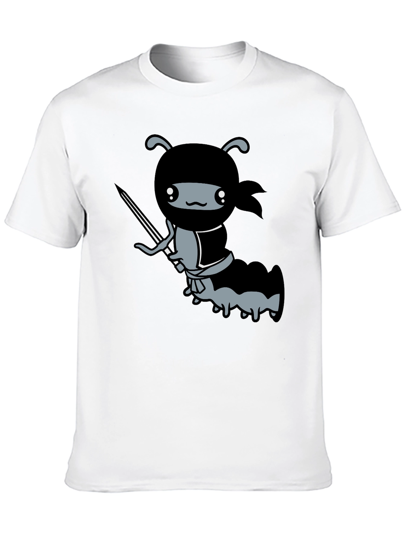 Black Ninja Caterpillar T-Shirt - Soft Cotton Tee view 10