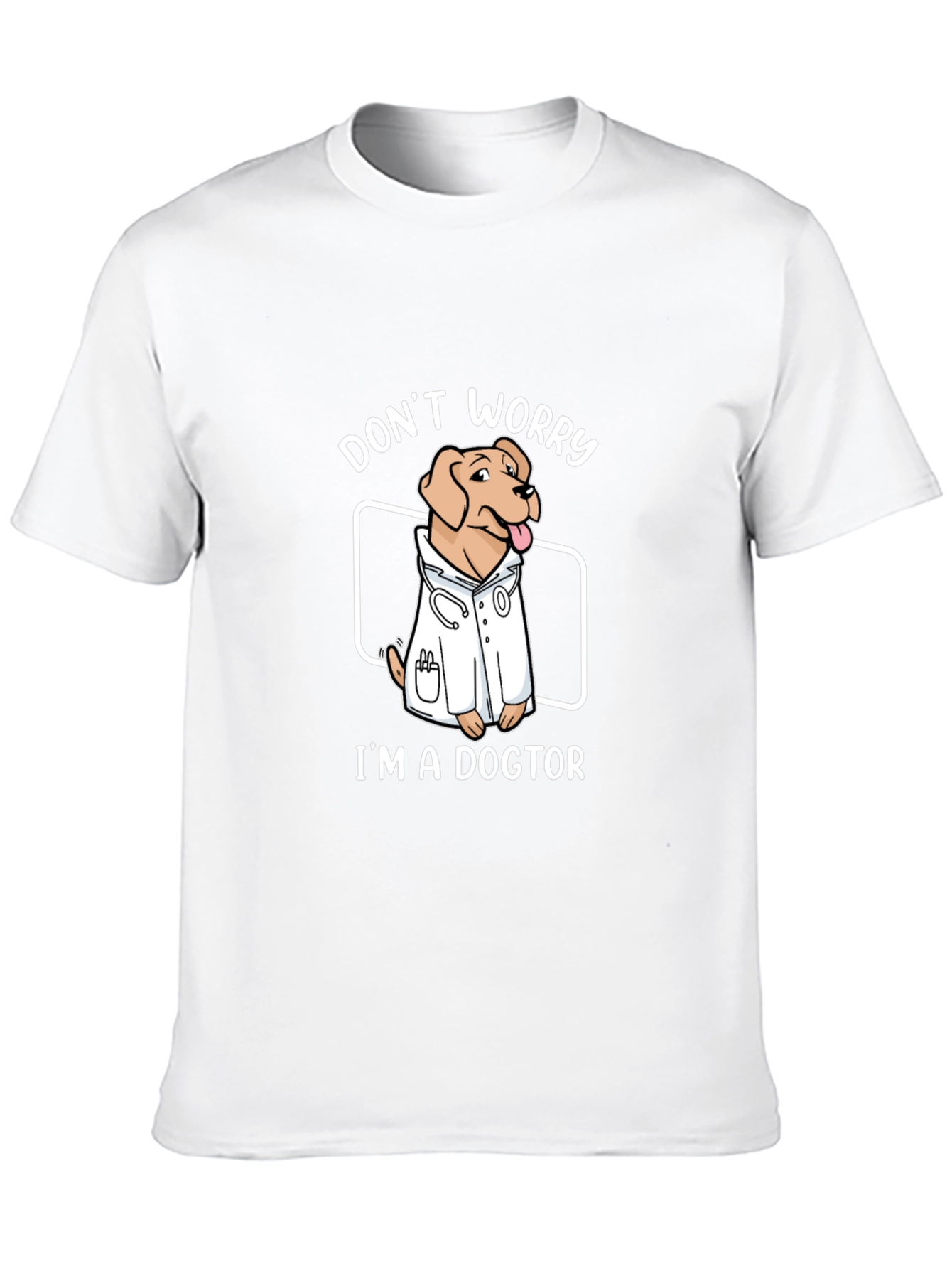 Black Funny Dogtor T-Shirt - Don't Worry, I'm a Dogtor! view 10