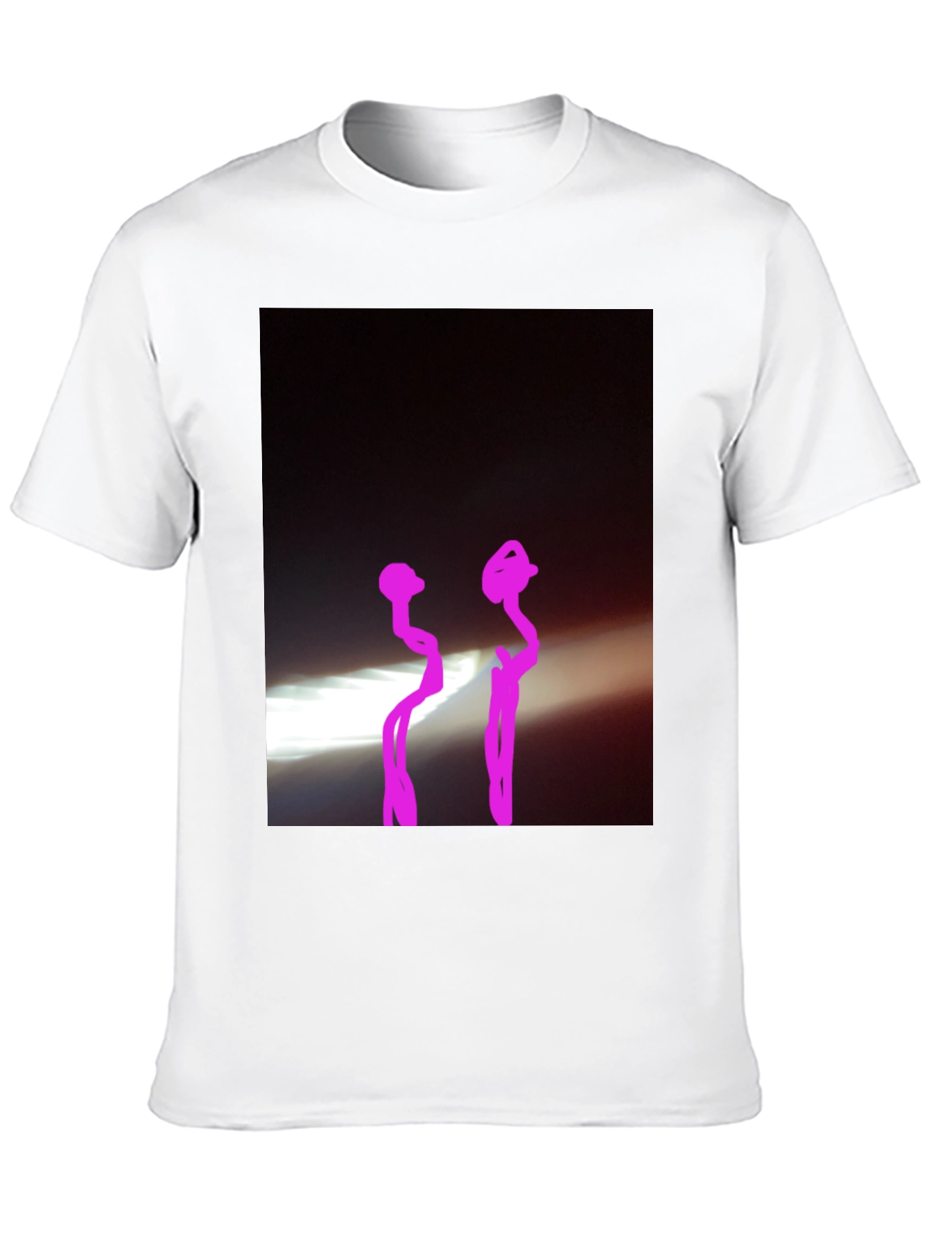 Black Black Graphic Tee with Abstract Design view 10