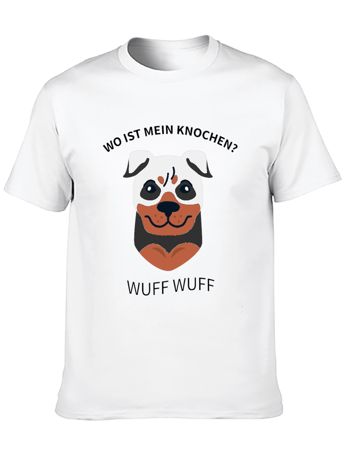 Black Wo Ist Mein Knochen? Funny Dog T-Shirt view 10