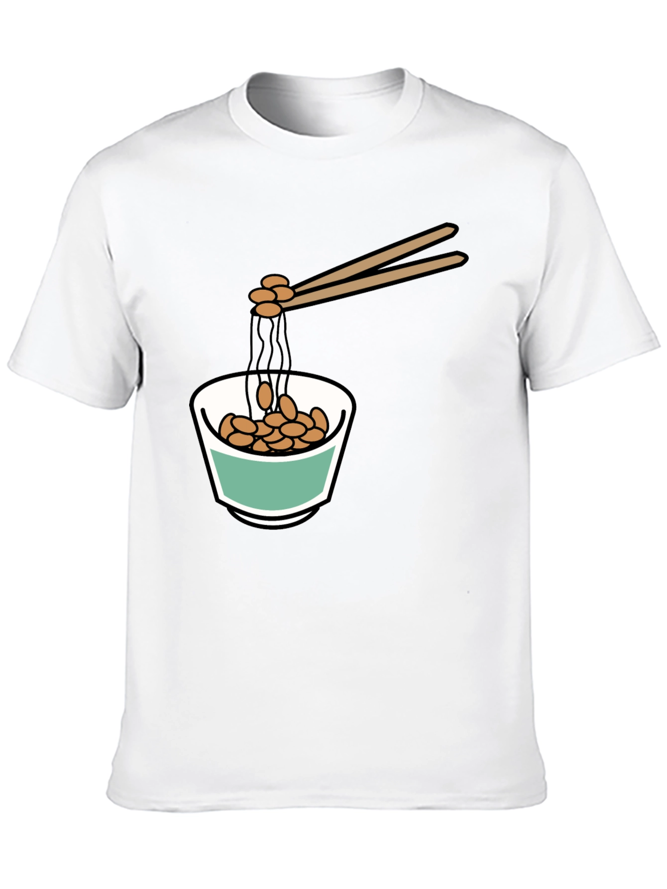 Black Natto Bowl Graphic Tee - Funny Foodie Shirt view 10