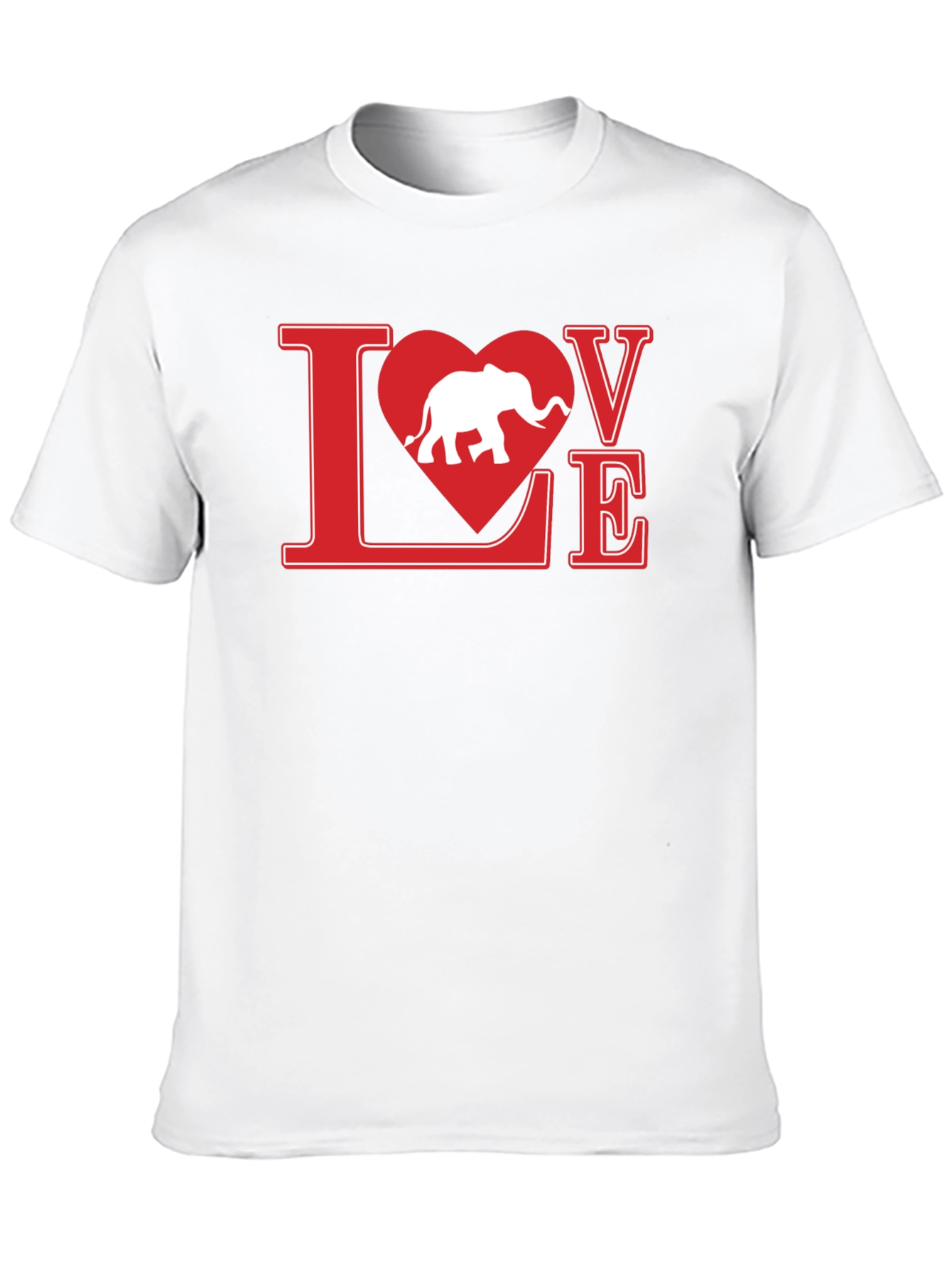 Black Love Elephant Graphic Tee - Black Cotton T-Shirt view 10