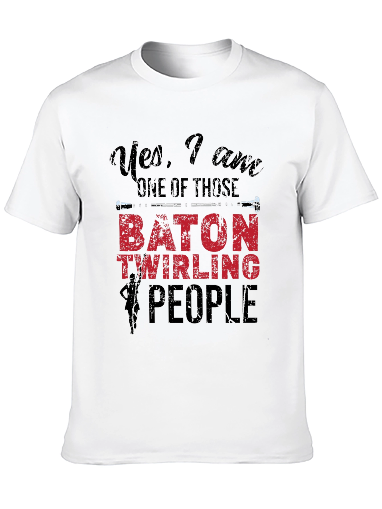 Black Baton Twirling People Graphic Tee view 10