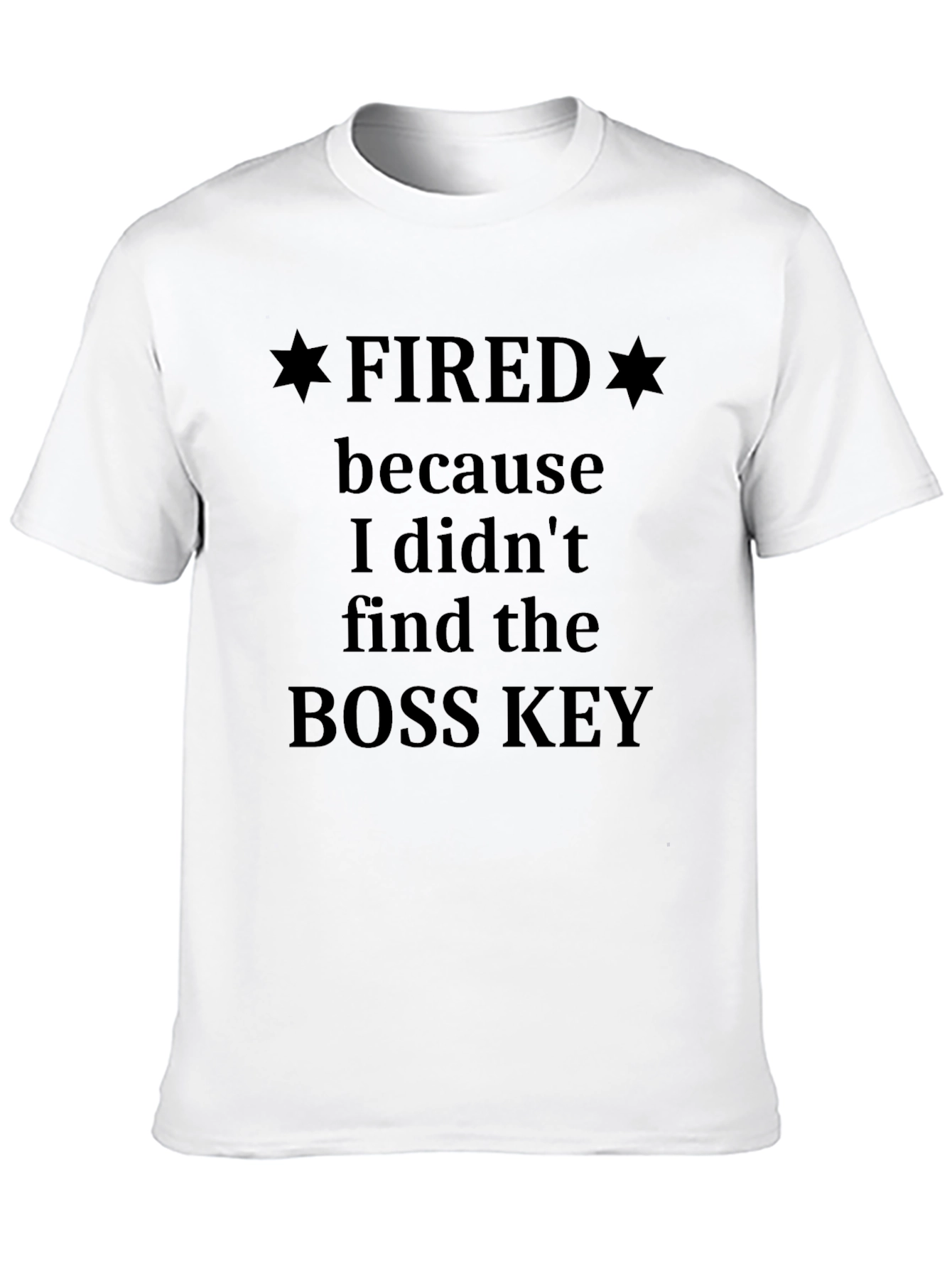Black Fired Boss Key T-Shirt - Funny Novelty Tee view 10