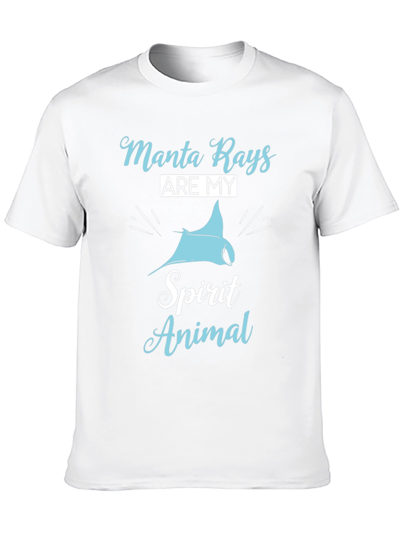 Black Manta Ray Spirit Animal Graphic T-Shirt - Black Cotton view 10