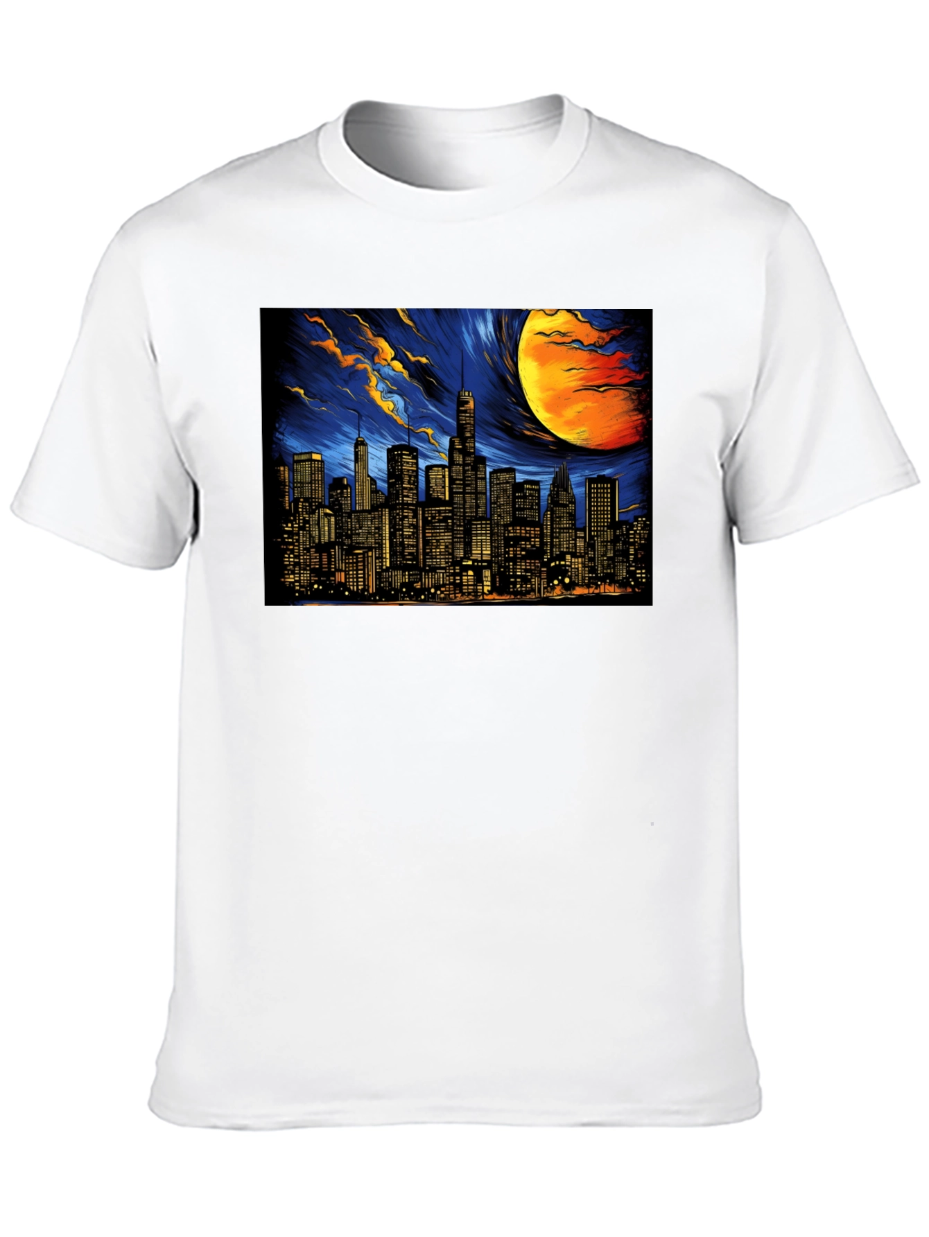 Black Cityscape Graphic Tee - Dark Sky Edition view 10