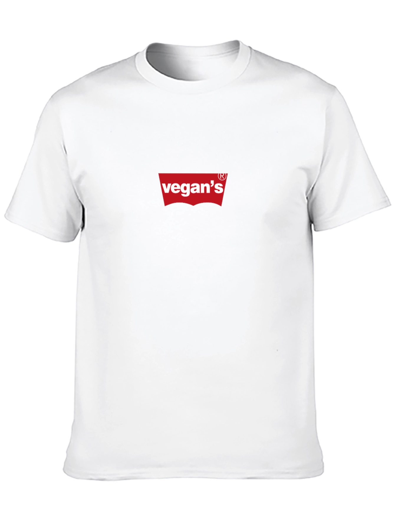 Black Vegan's Red Logo Black T-Shirt view 10
