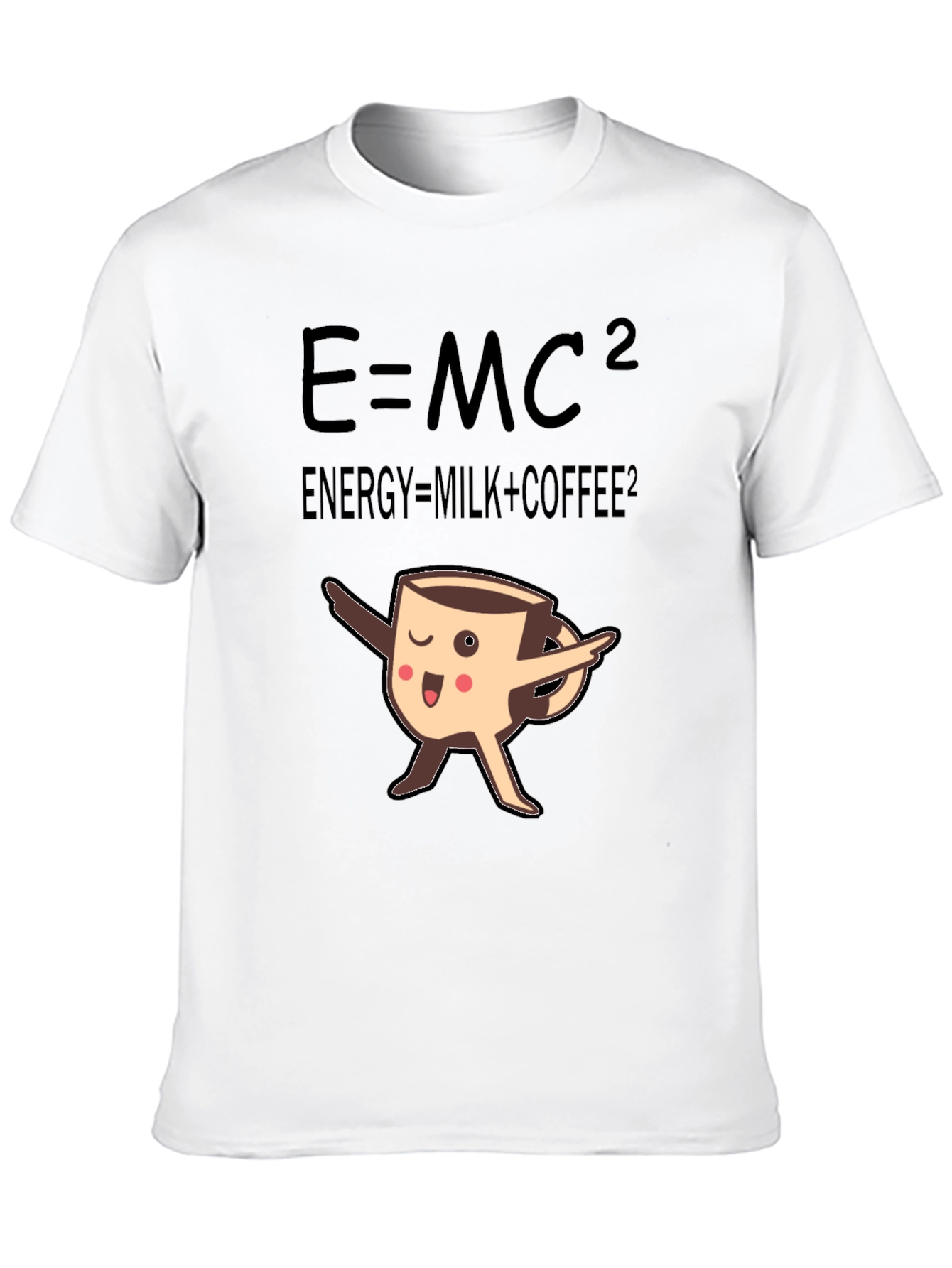 Black E=MC2 Coffee T-Shirt, Funny Science Tee view 10