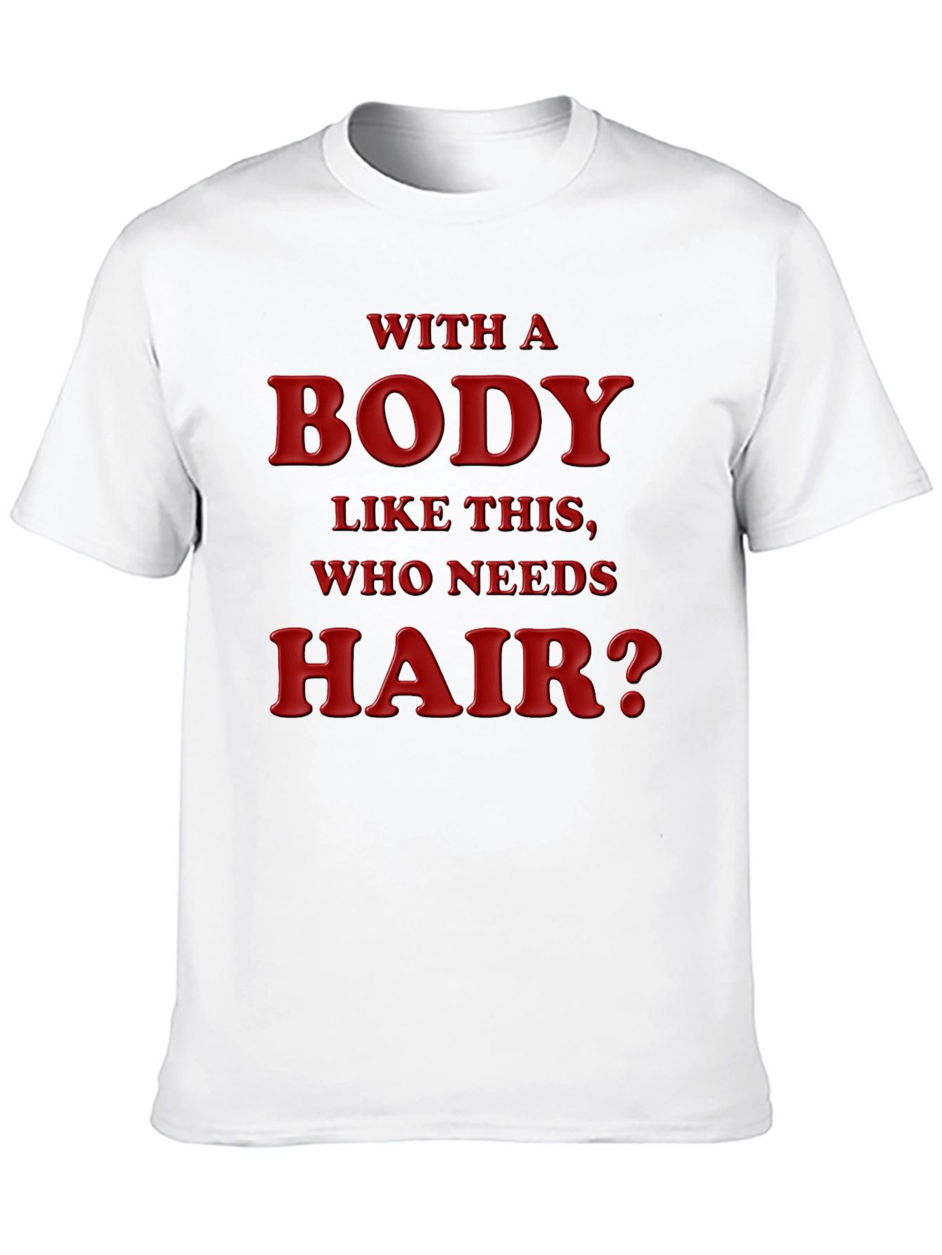 Black Humorous Baldness Acceptance T-Shirt view 10