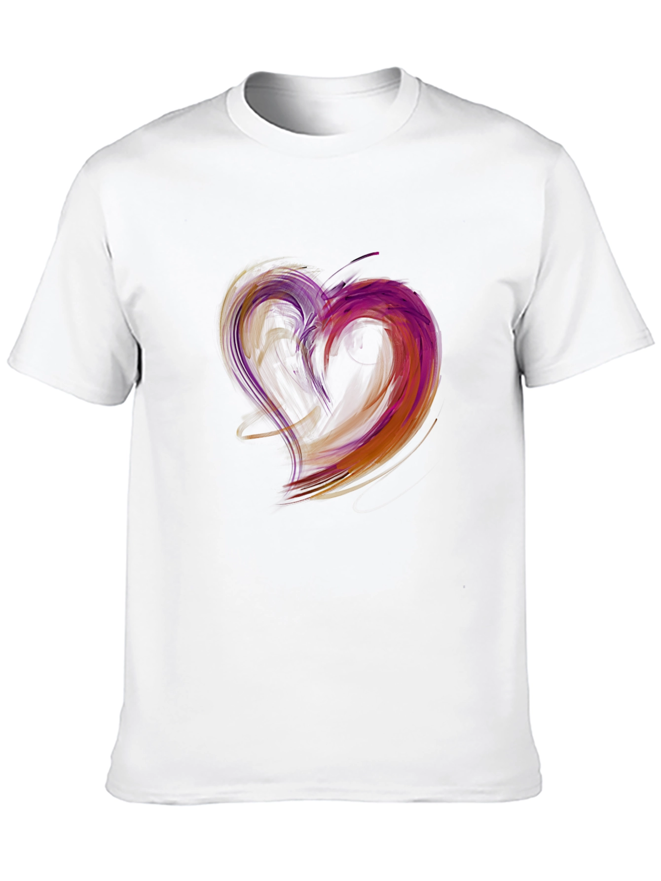 Black Abstract Heart Graphic Black T-Shirt view 10