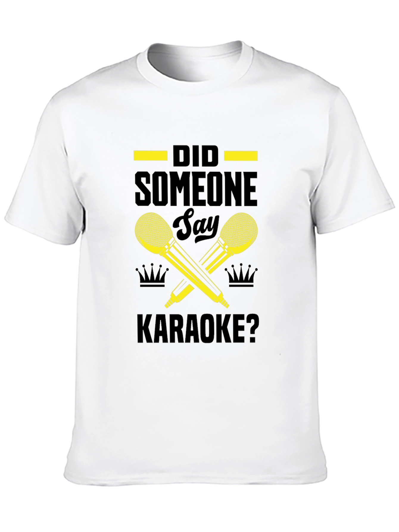 Black Karaoke Microphone Graphic Tee view 10