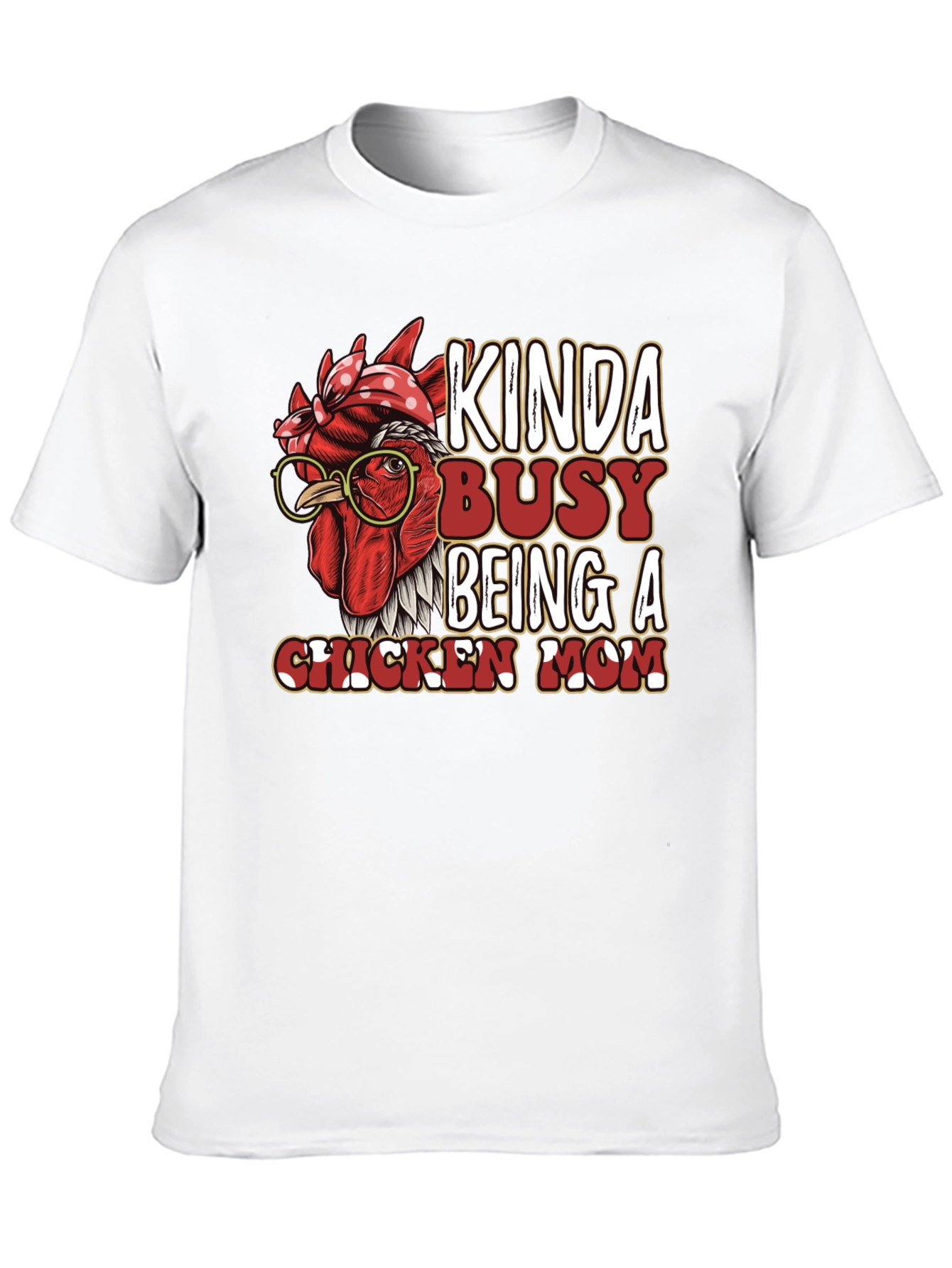 Black Kinda Busy Being a Chicken Mom Graphic T-Shirt view 10