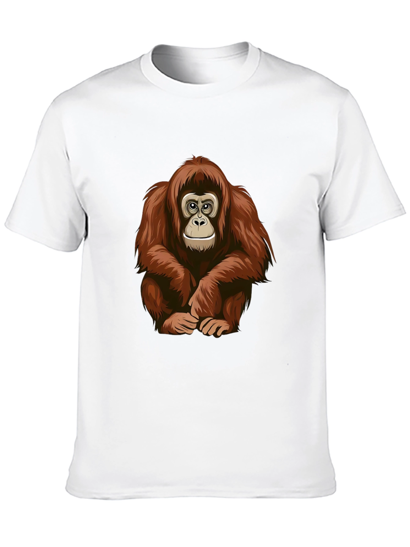Black Orangutan Graphic T-Shirt - Cool Ape Design Tee view 10