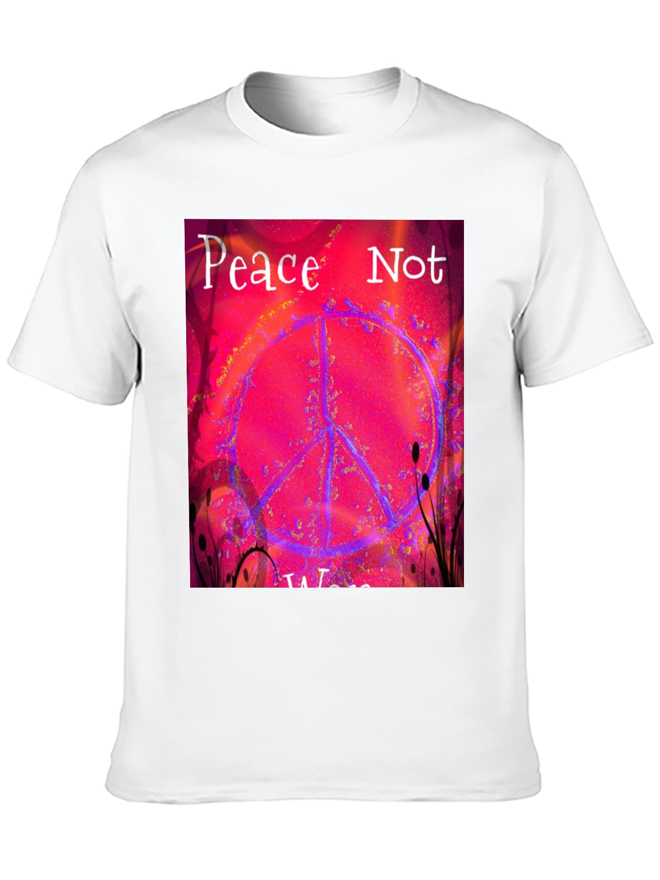 Black Peace Not War Graphic Tee view 10