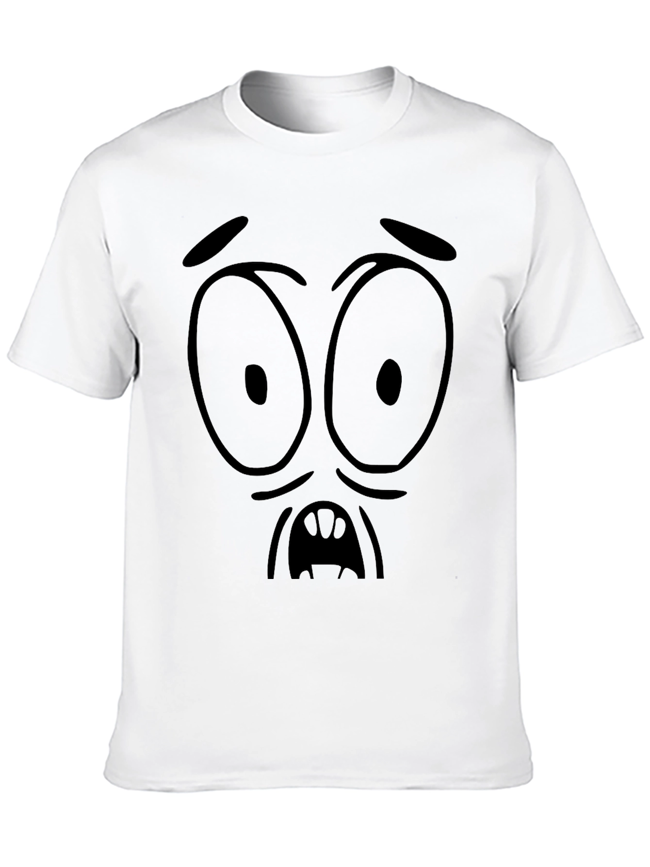 Black Cartoon Expression Black T-Shirt view 10