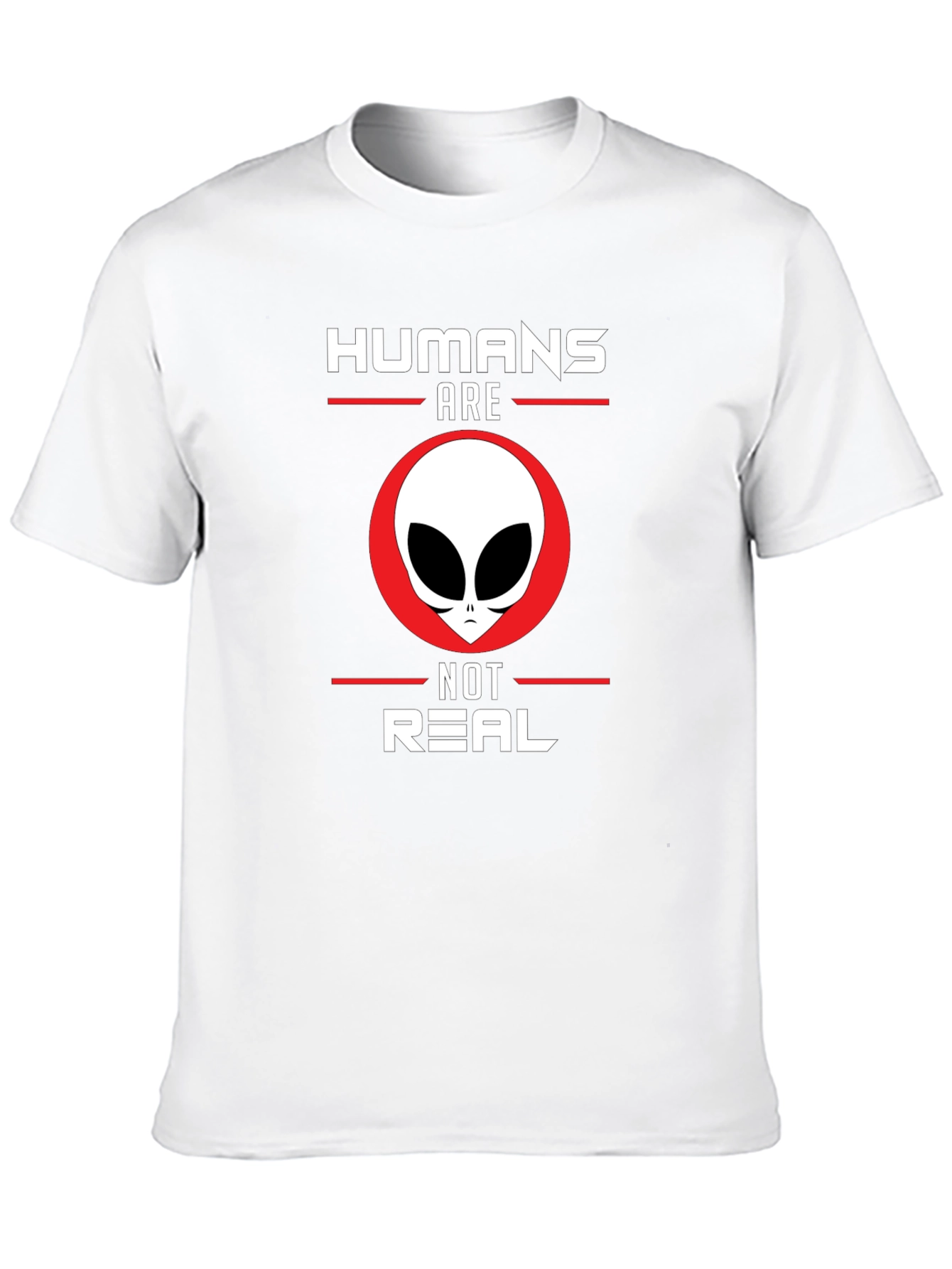 Black Humans Are Not Real Alien Graphic Tee - Black view 10