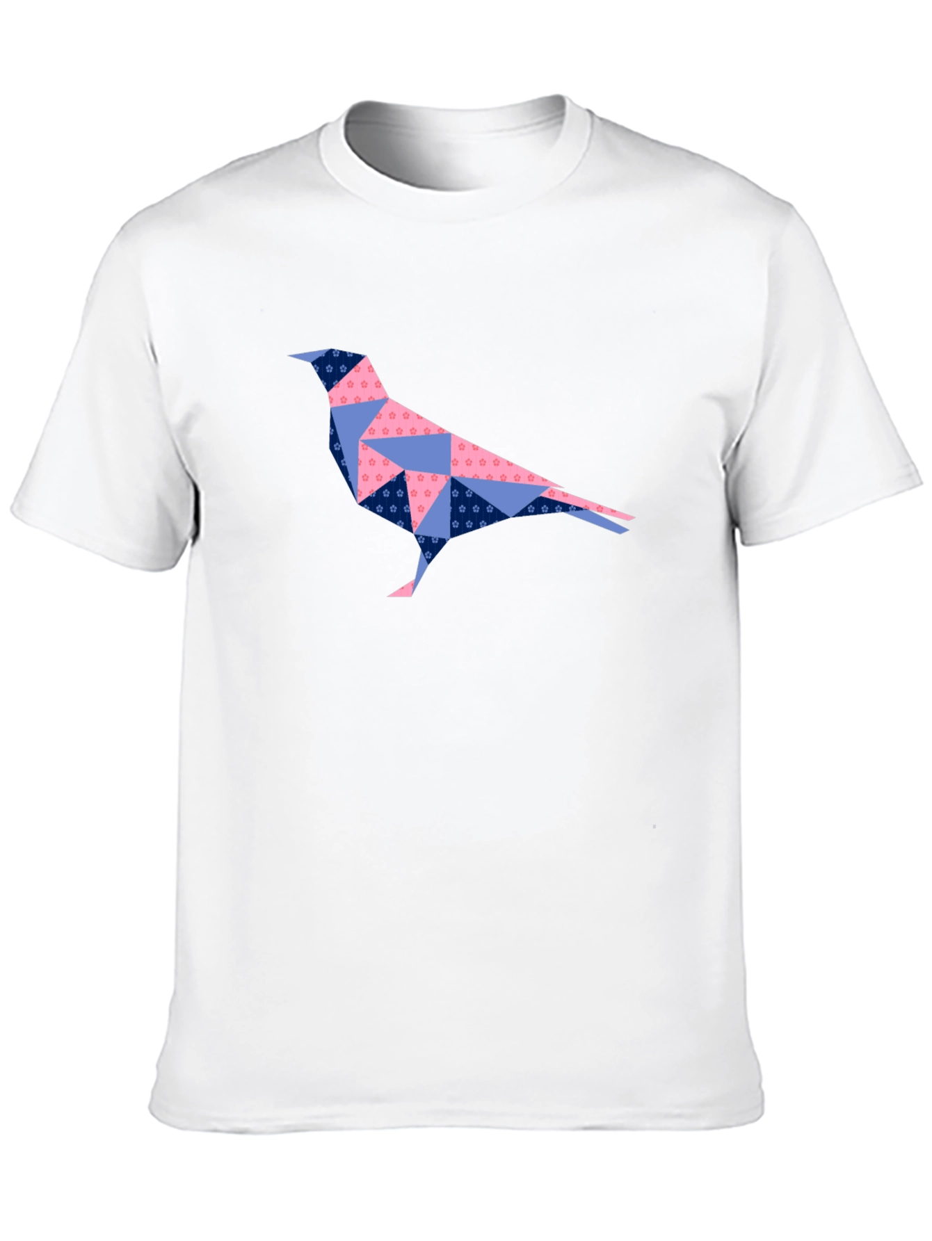 Black Geometric Origami Bird T-Shirt - Unique Design view 10